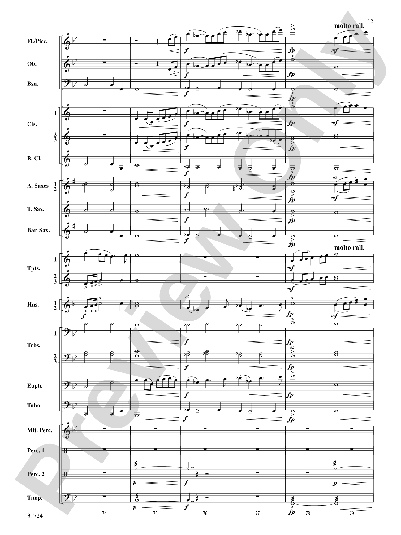 Choreography: Concert Band Conductor Score & Parts