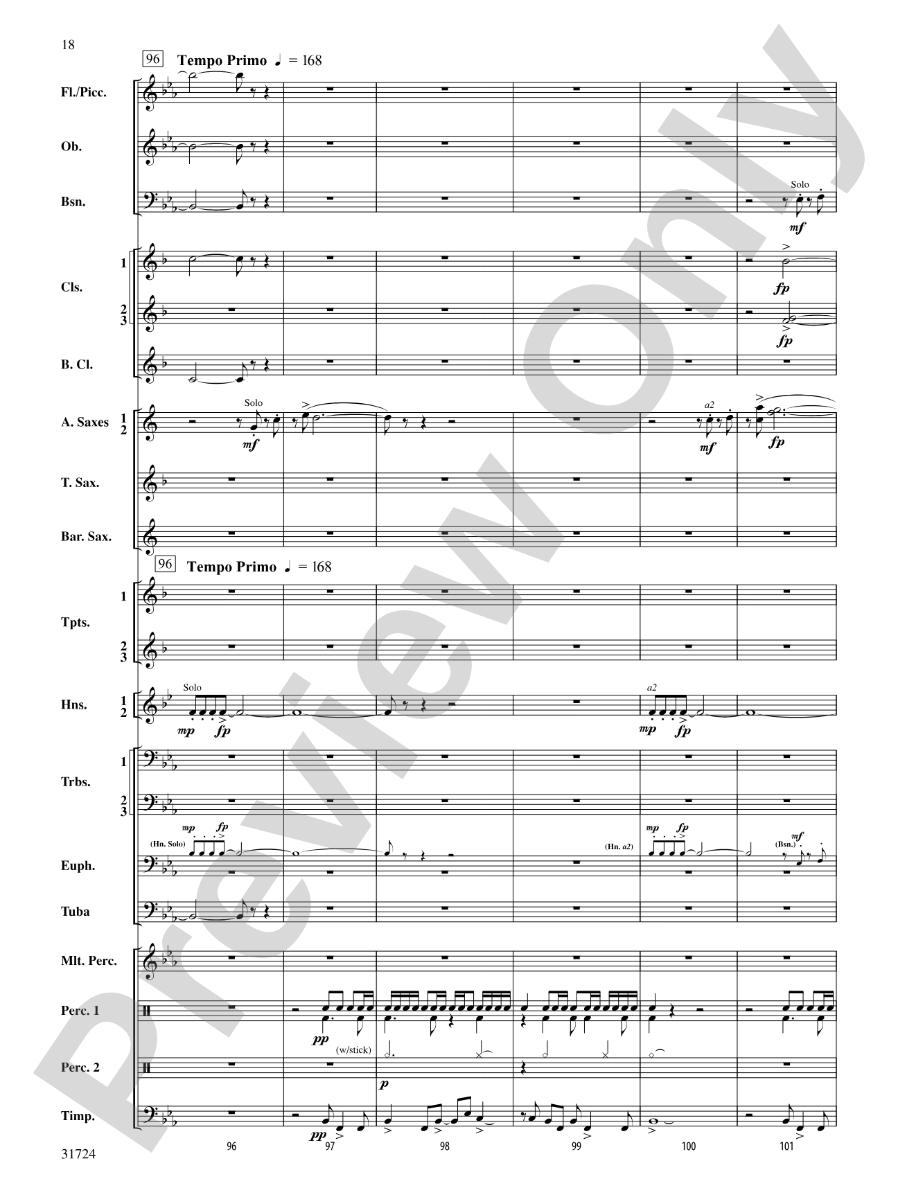 Choreography: Concert Band Conductor Score & Parts