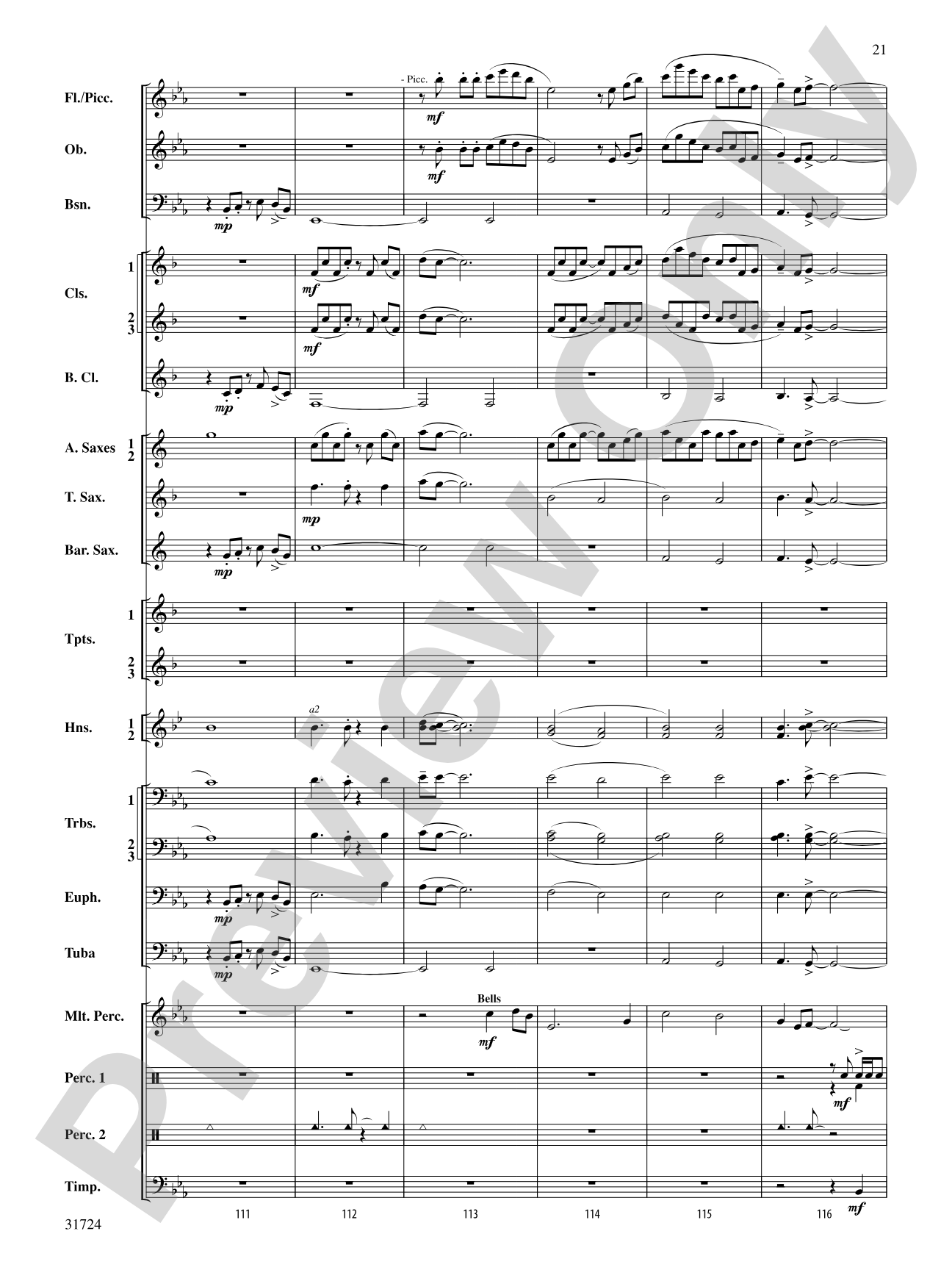 Choreography: Concert Band Conductor Score & Parts