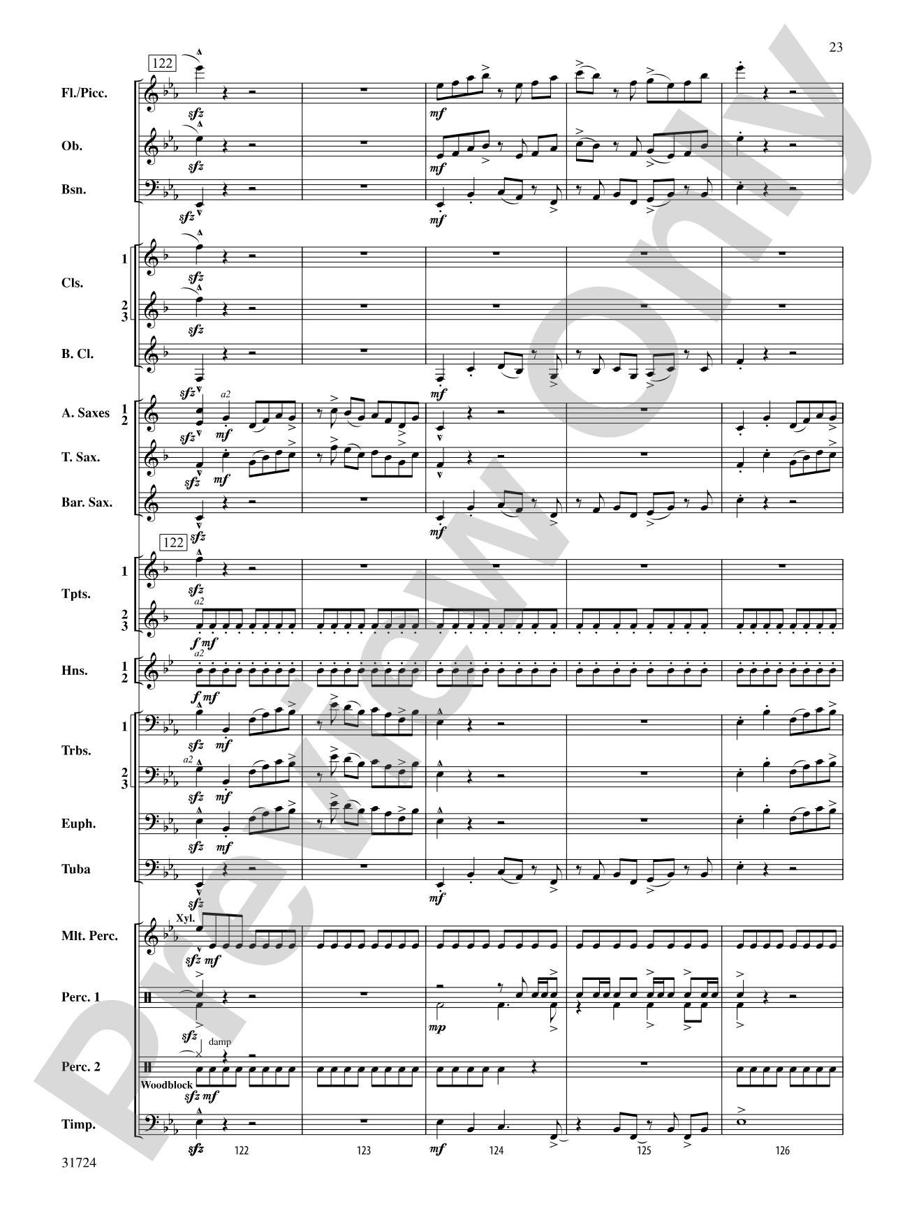 Choreography: Concert Band Conductor Score & Parts