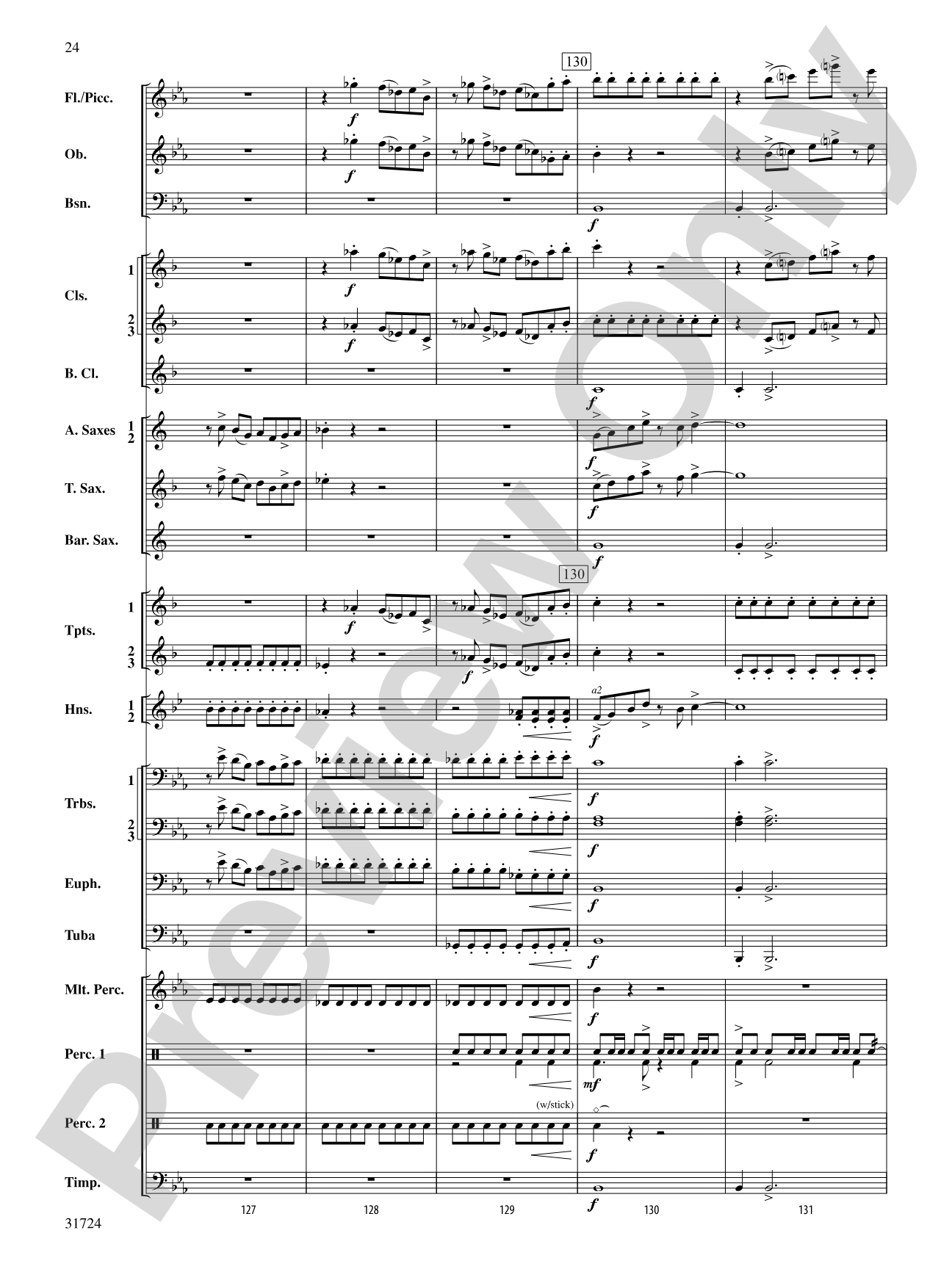 Choreography: Concert Band Conductor Score & Parts