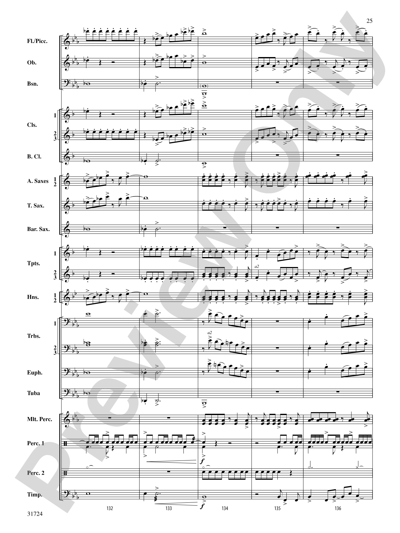 Choreography: Concert Band Conductor Score & Parts