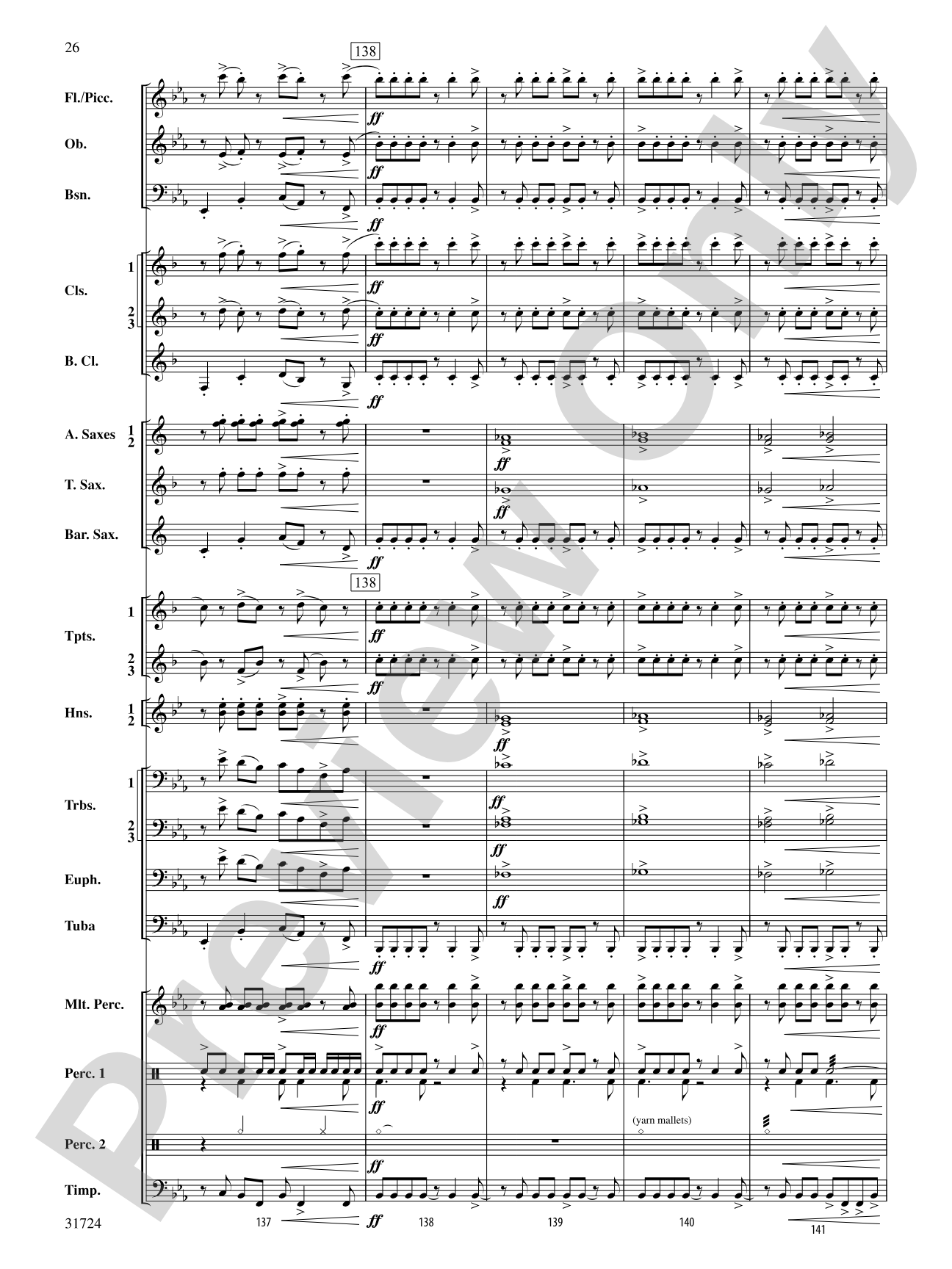 Choreography: Concert Band Conductor Score & Parts