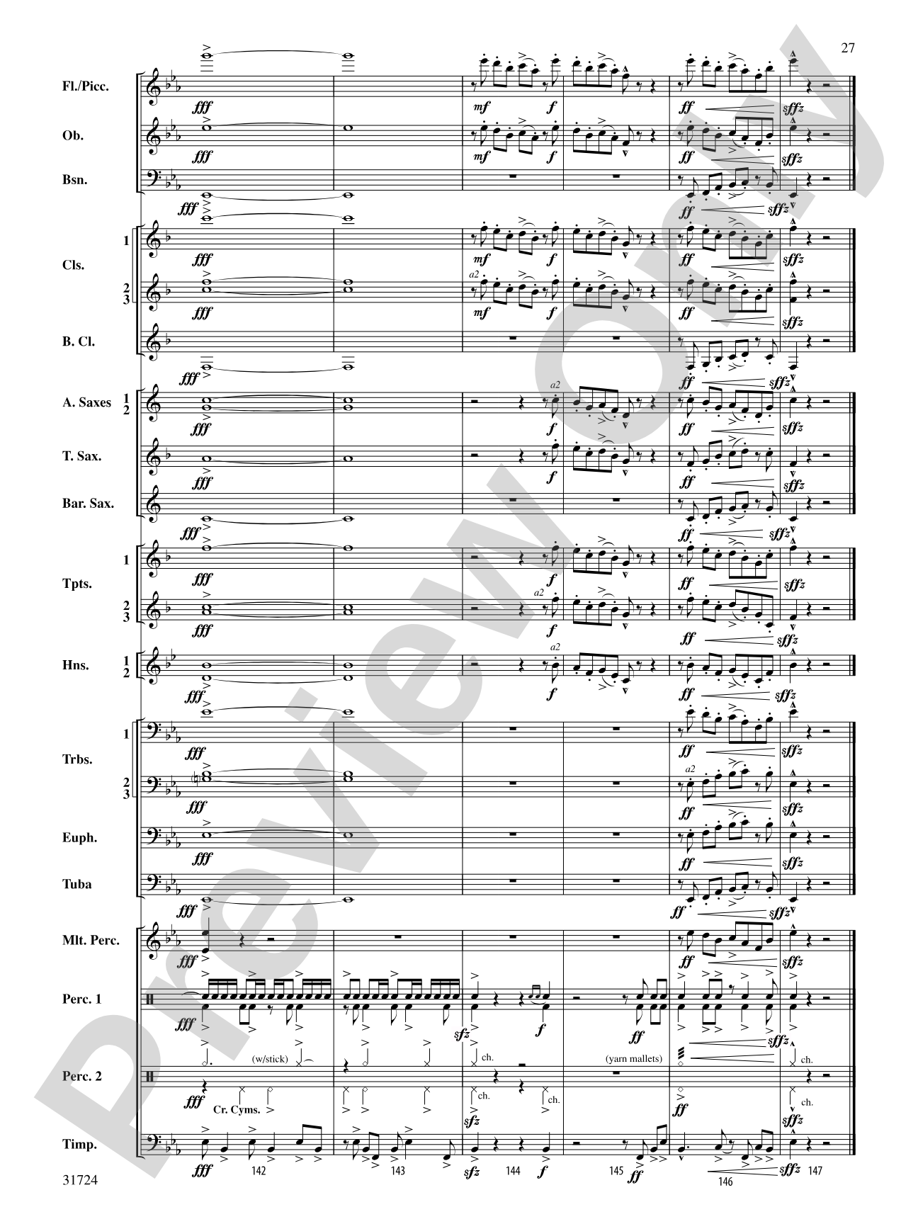 Choreography: Concert Band Conductor Score & Parts