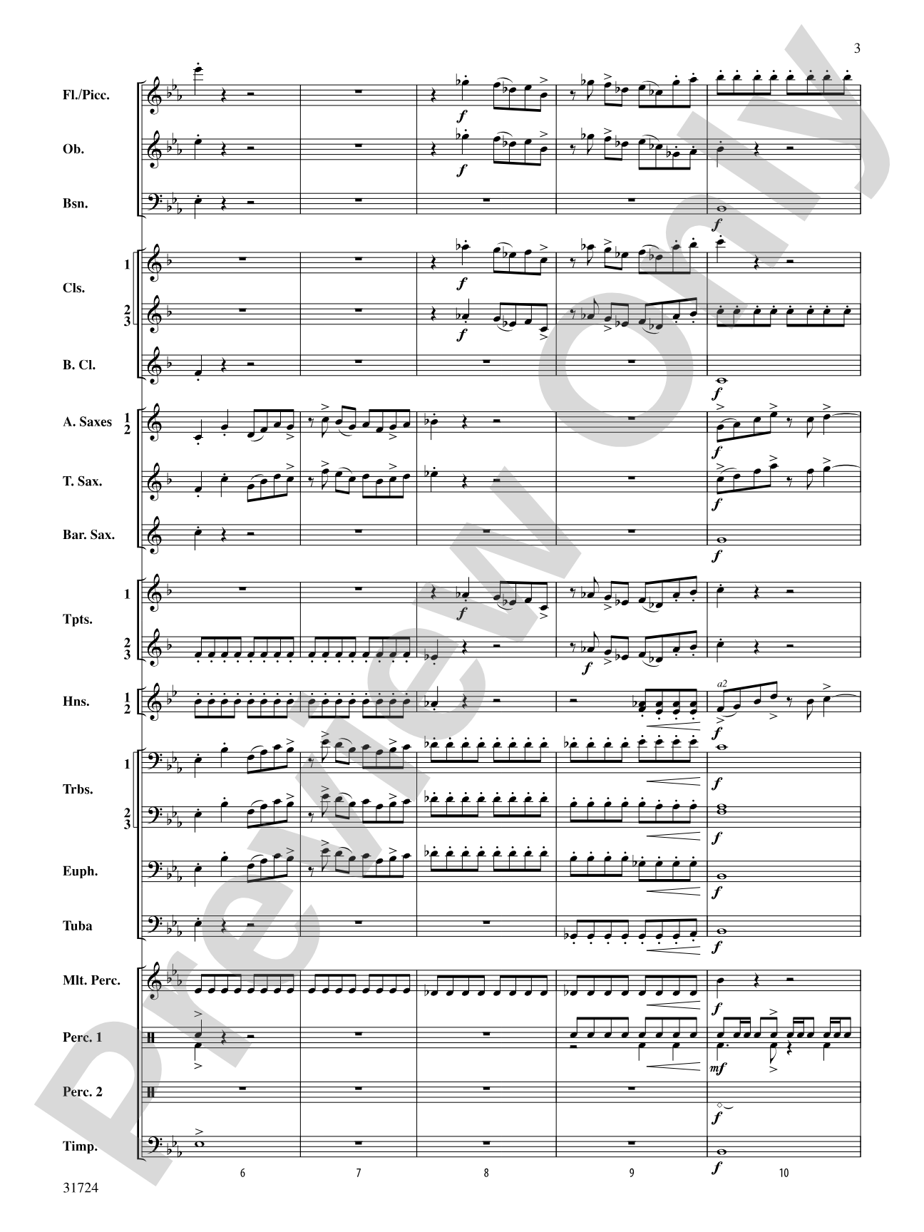 Choreography: Concert Band Conductor Score & Parts