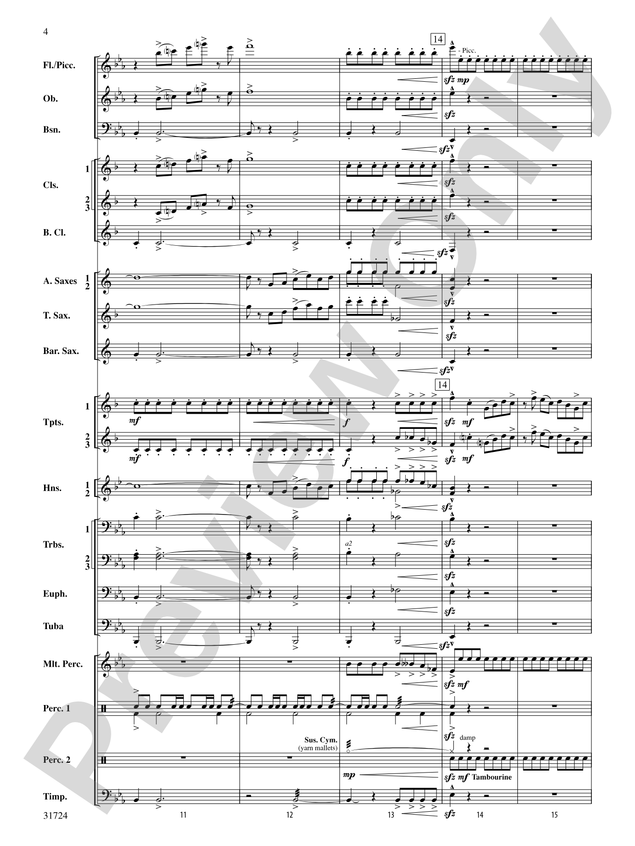 Choreography: Concert Band Conductor Score & Parts