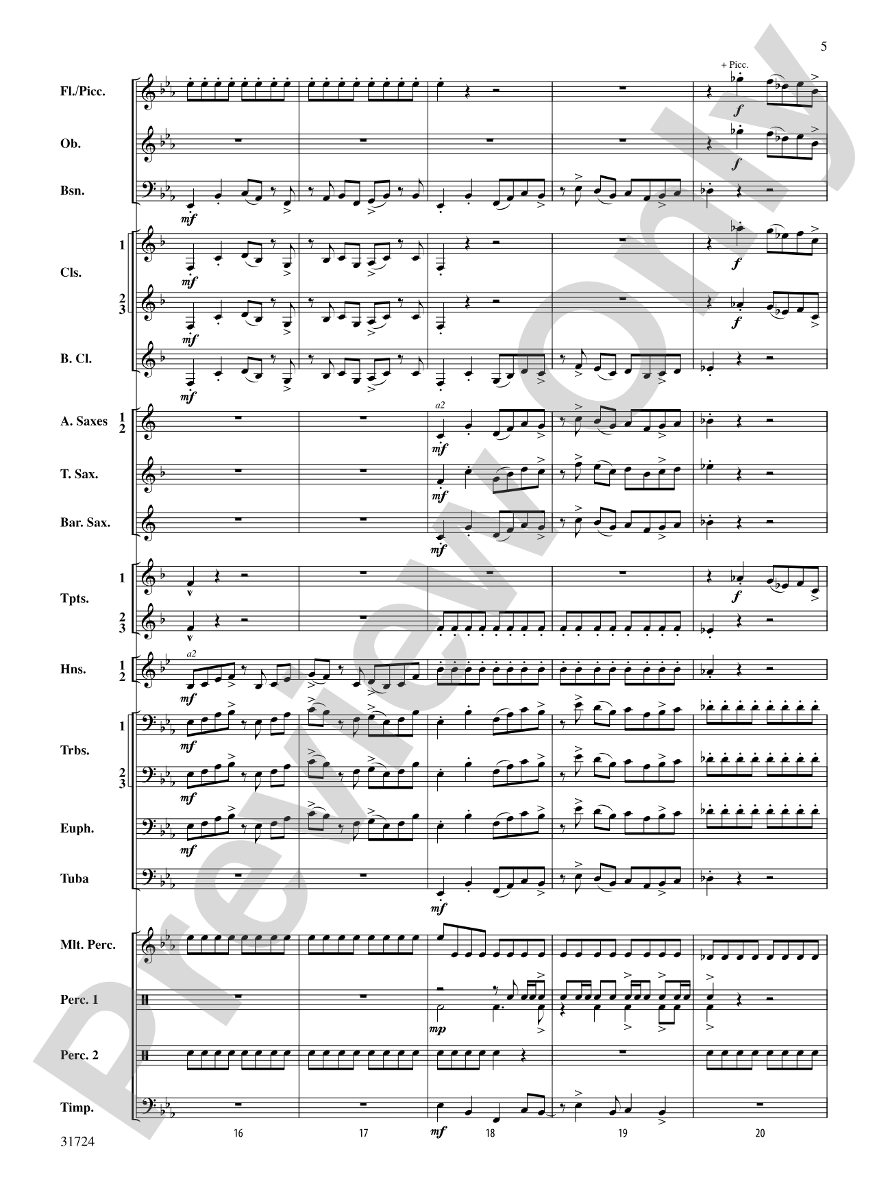 Choreography: Concert Band Conductor Score & Parts