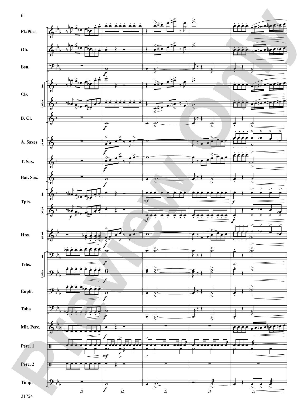 Choreography: Concert Band Conductor Score & Parts