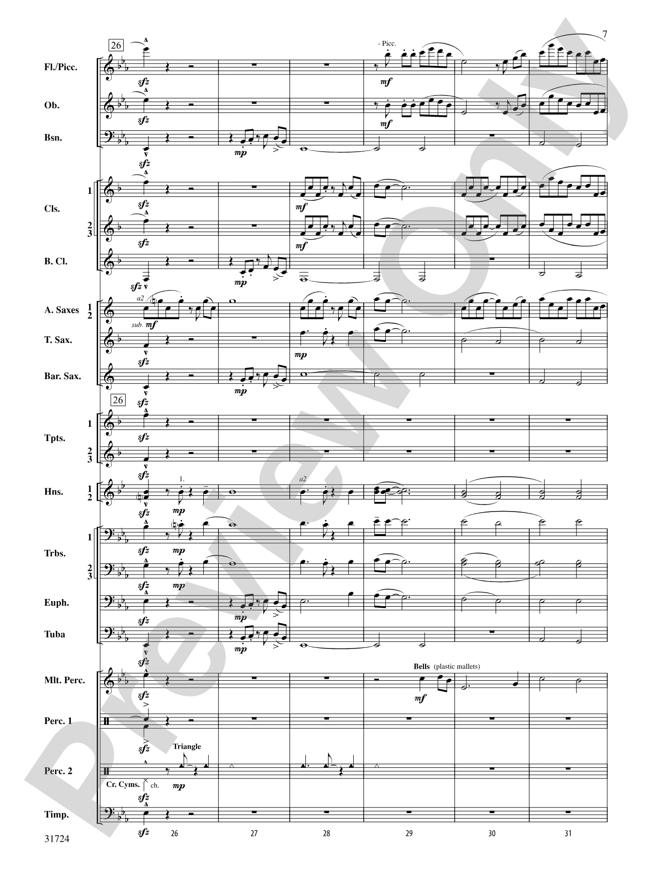Choreography: Concert Band Conductor Score & Parts