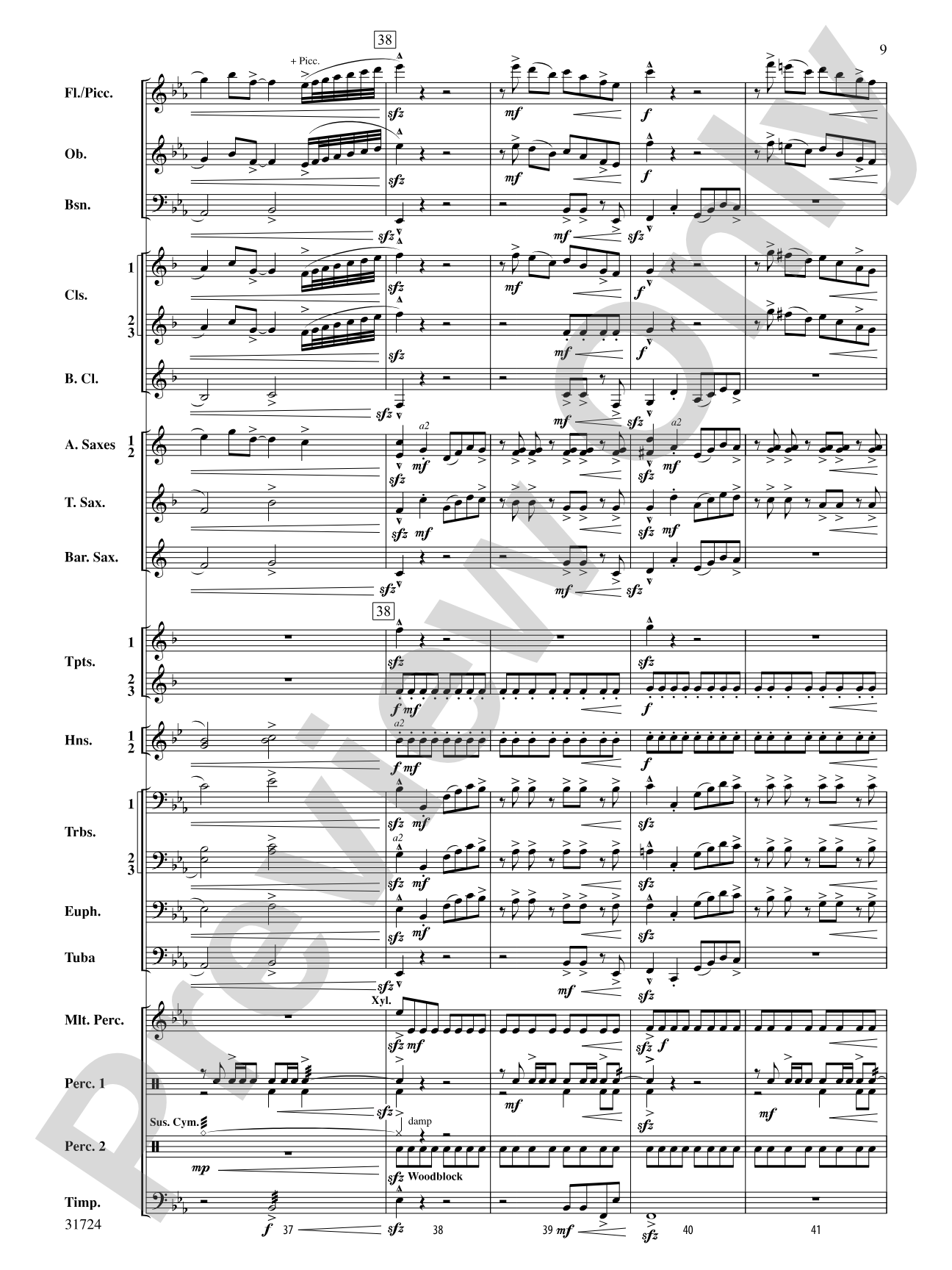Choreography: Concert Band Conductor Score & Parts