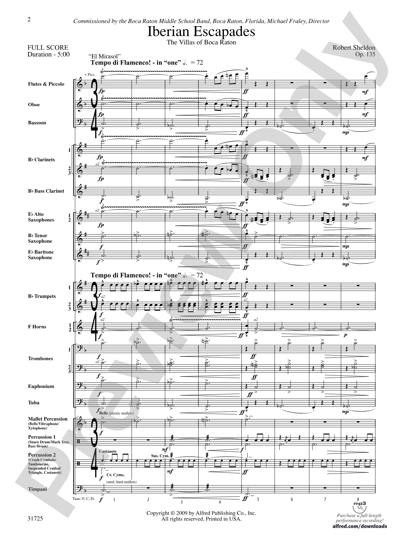 Iberian Escapades: Concert Band Conductor Score & Parts