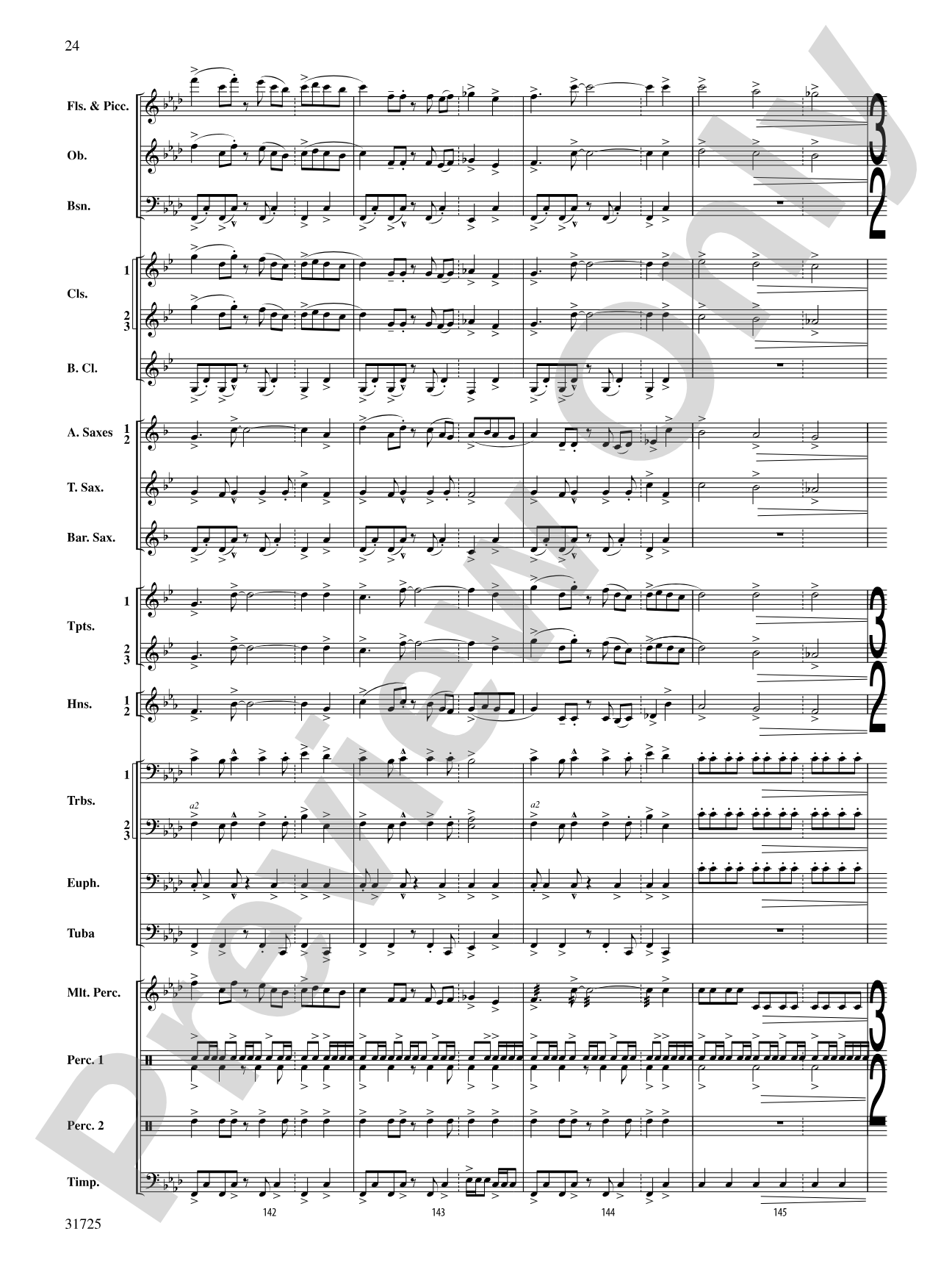 Iberian Escapades: Concert Band Conductor Score & Parts