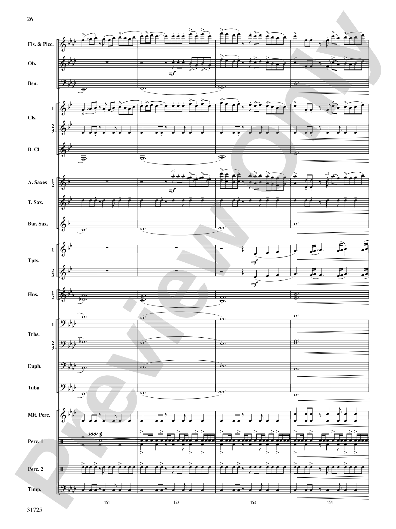 Iberian Escapades: Concert Band Conductor Score & Parts