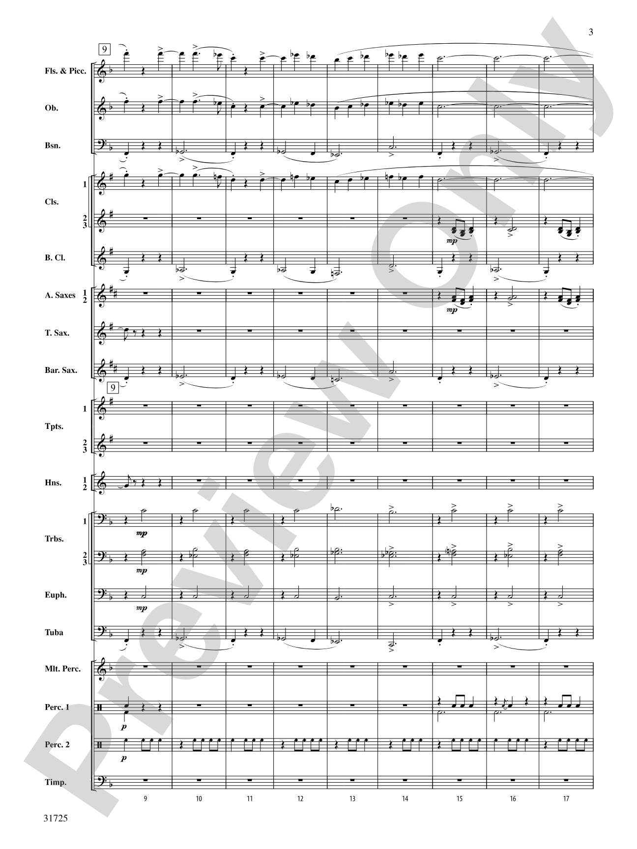 Iberian Escapades: Concert Band Conductor Score & Parts