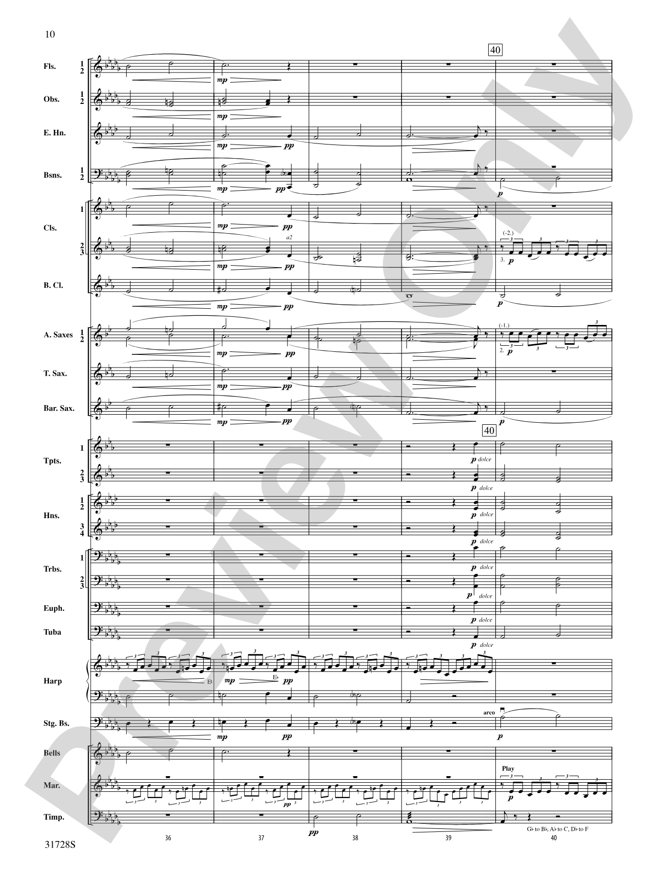 Cantique de Jean Racine: Concert Band Conductor Score & Parts