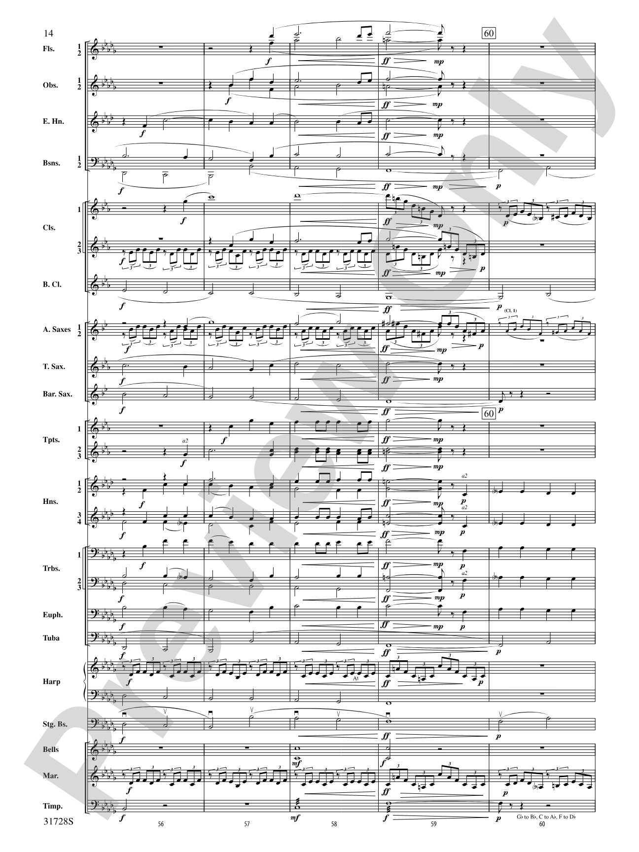 Cantique de Jean Racine: Concert Band Conductor Score & Parts