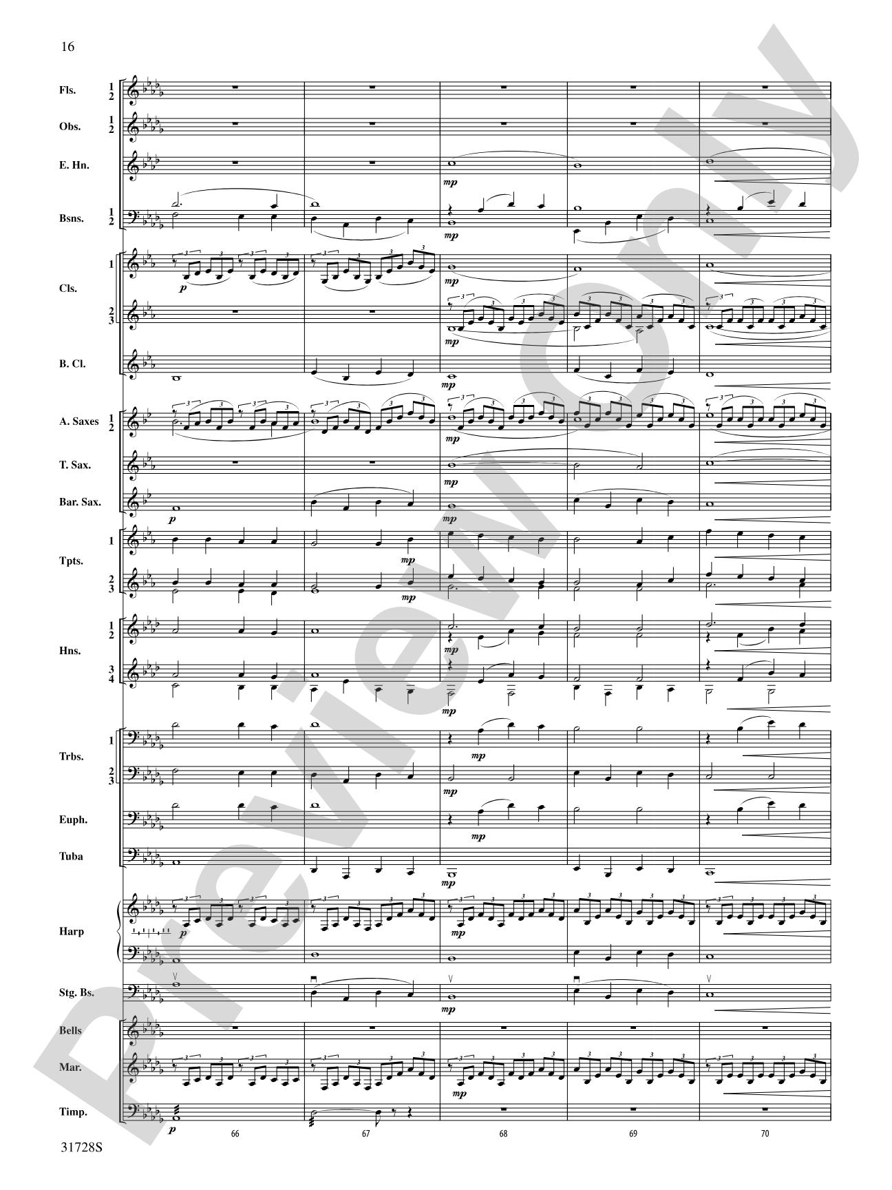 Cantique de Jean Racine: Concert Band Conductor Score & Parts