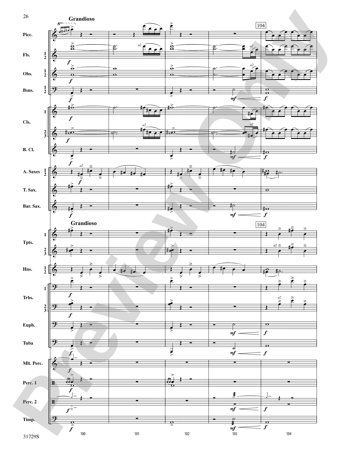 Beyond the Horizon: Concert Band Conductor Score & Parts