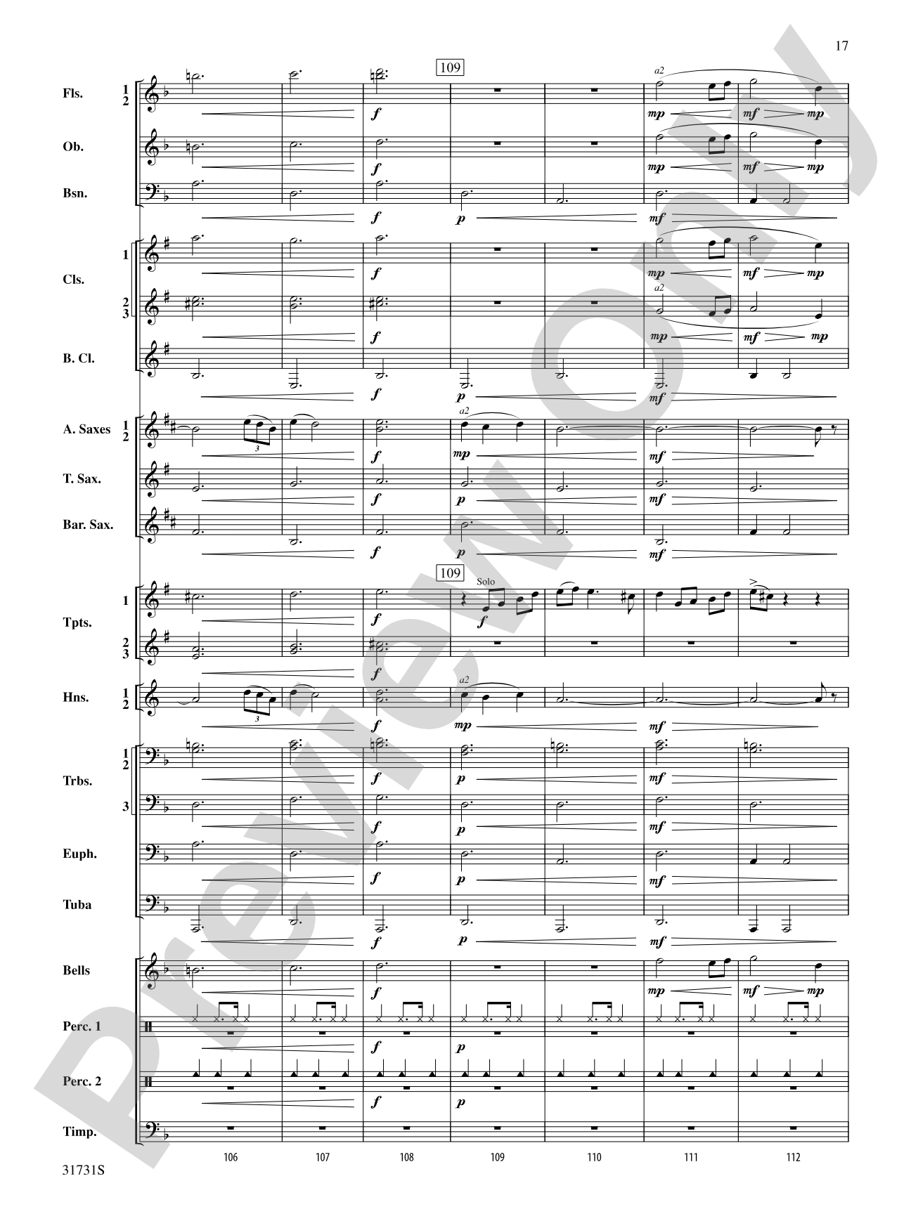 Bell Carol a la Big Band: Concert Band Conductor Score & Parts