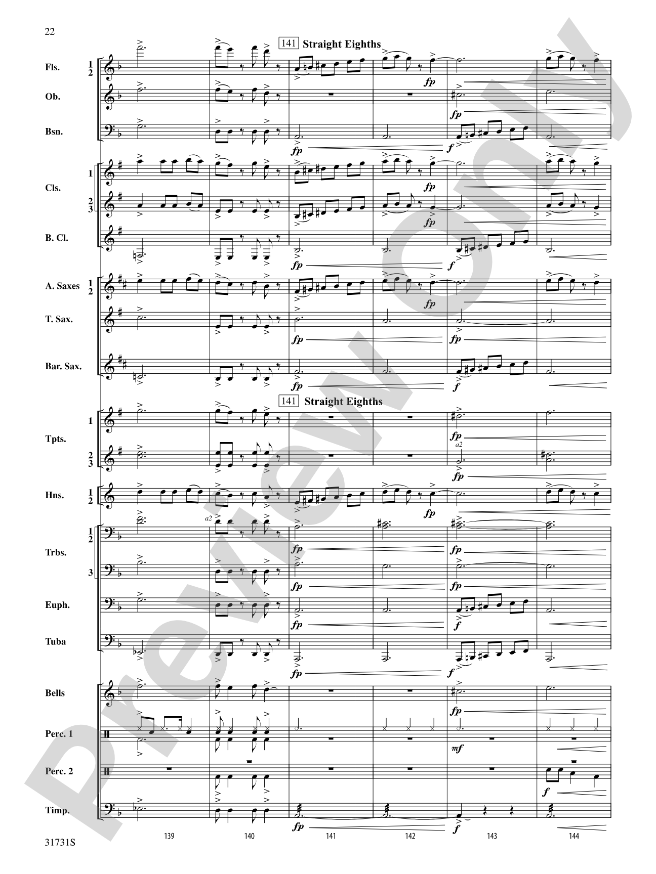 Bell Carol a la Big Band: Concert Band Conductor Score & Parts