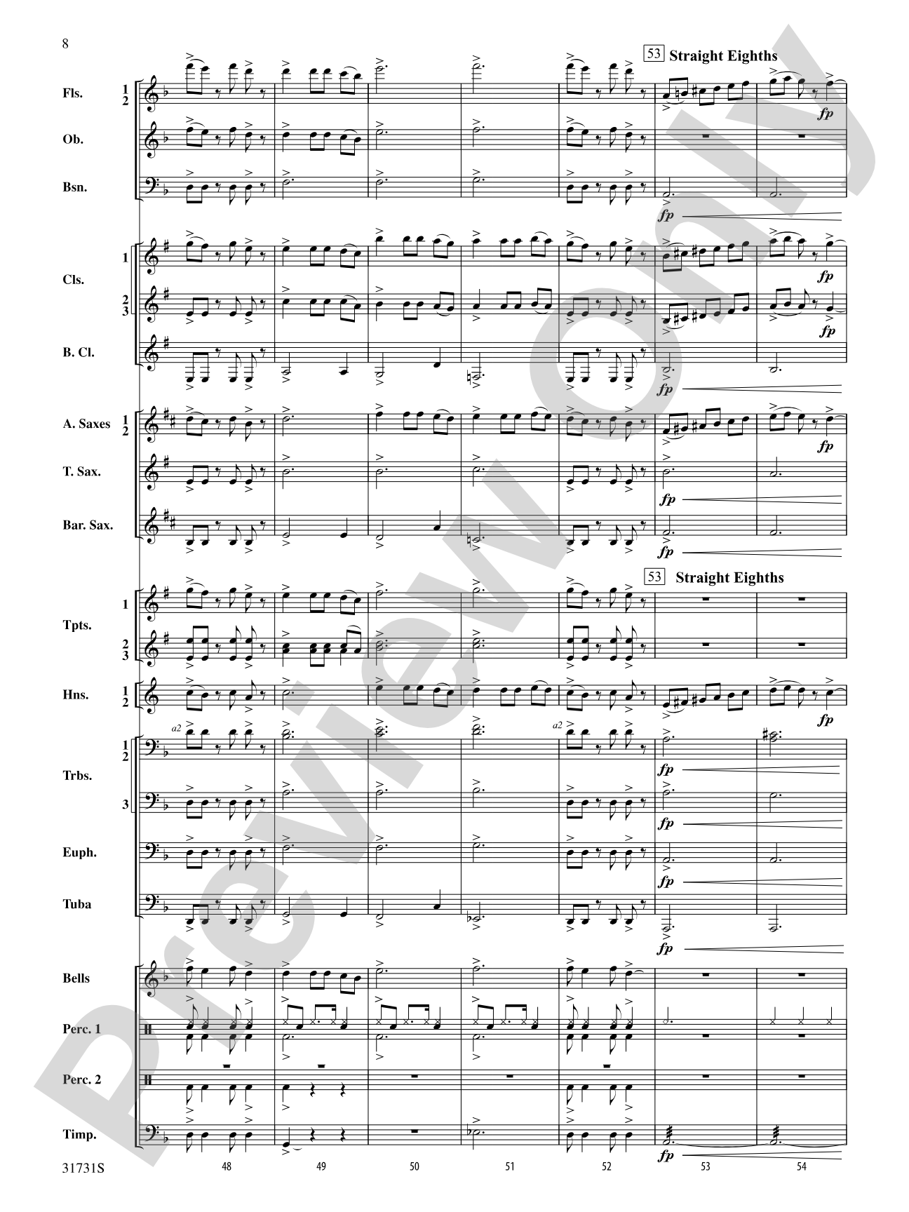 Bell Carol a la Big Band: Concert Band Conductor Score & Parts