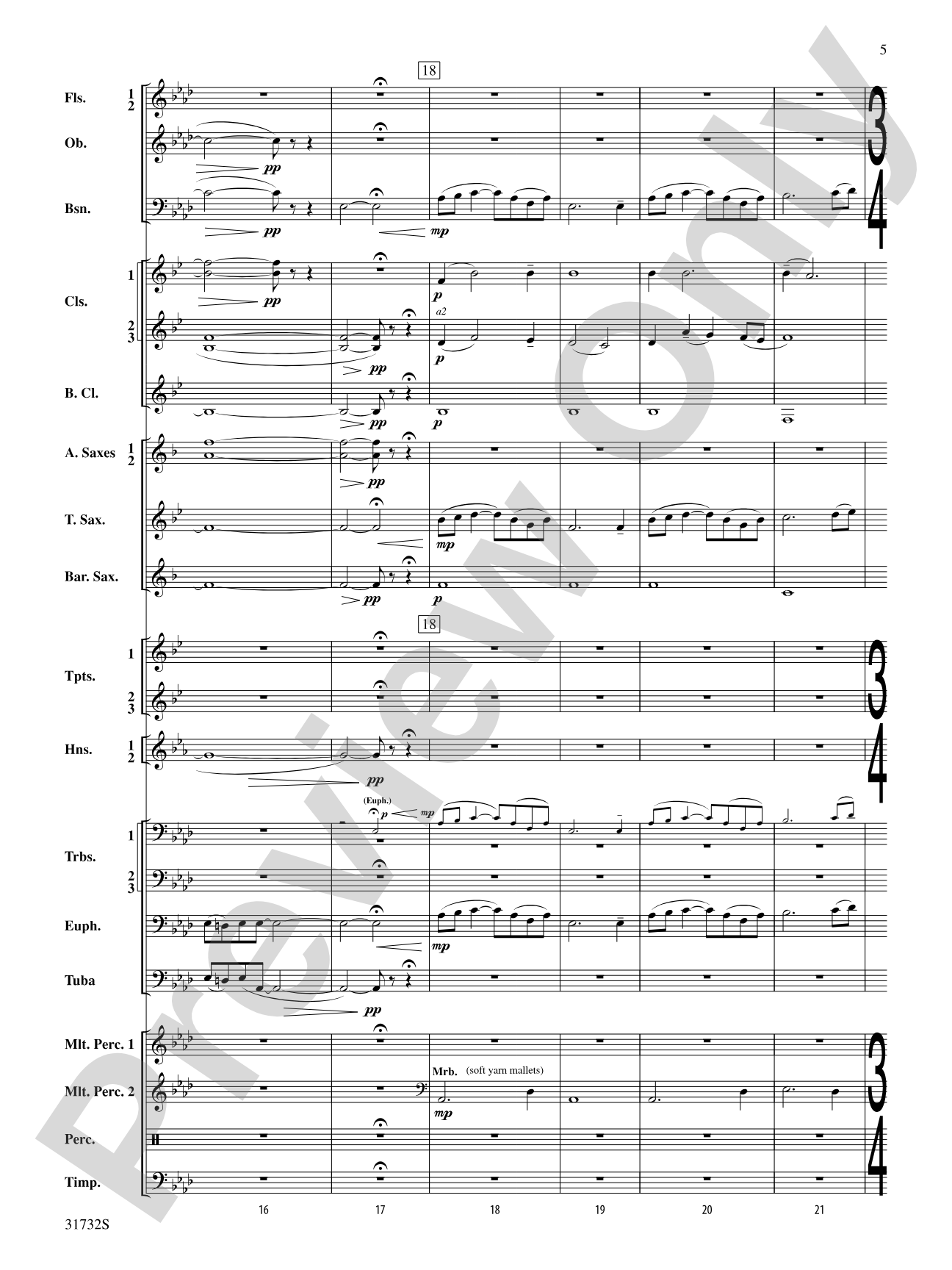On Wings of Angels: Concert Band Conductor Score & Parts