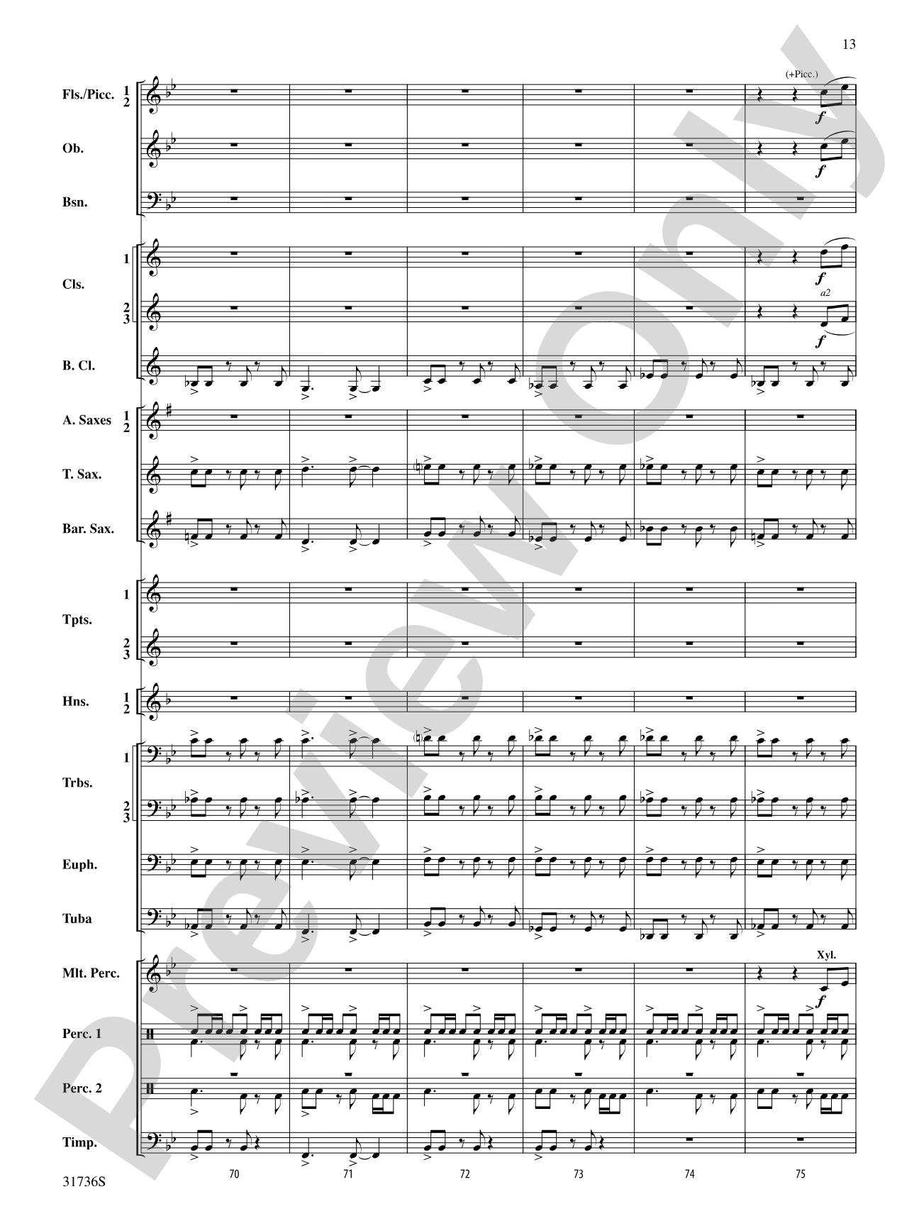Aquia Hills: Concert Band Conductor Score & Parts