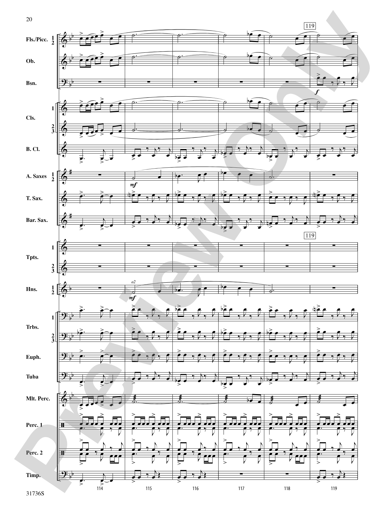 Aquia Hills: Concert Band Conductor Score & Parts