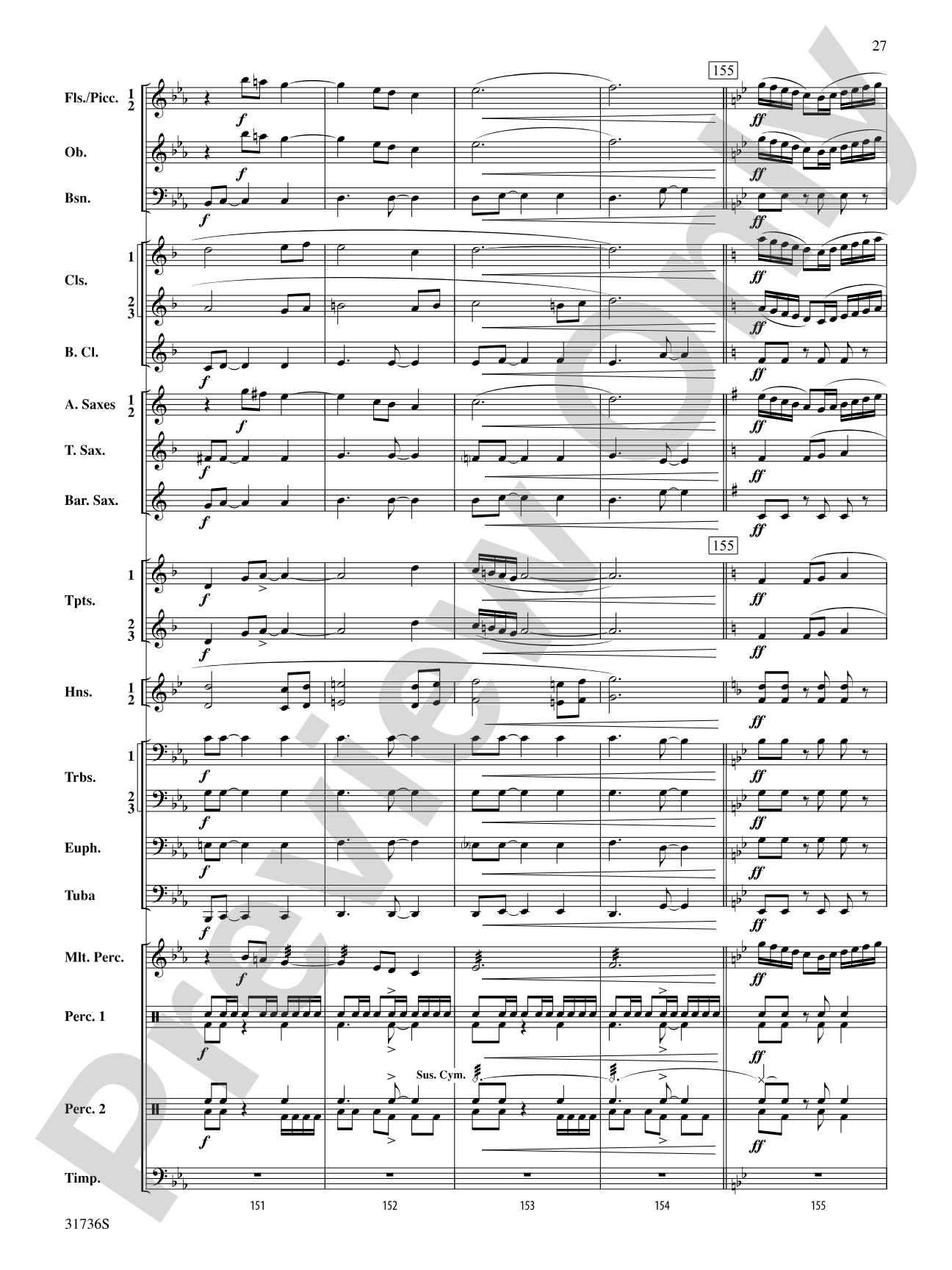 Aquia Hills: Concert Band Conductor Score & Parts
