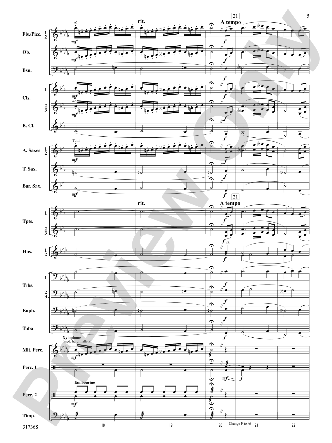 Aquia Hills: Concert Band Conductor Score & Parts