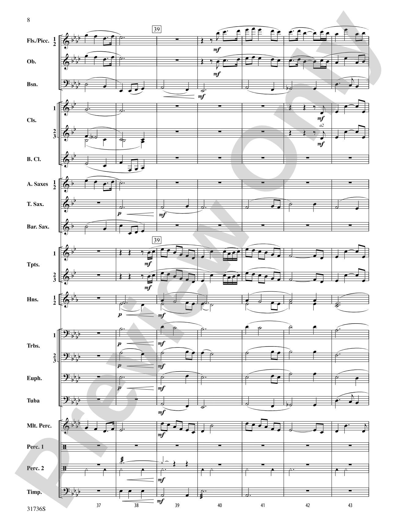 Aquia Hills: Concert Band Conductor Score & Parts