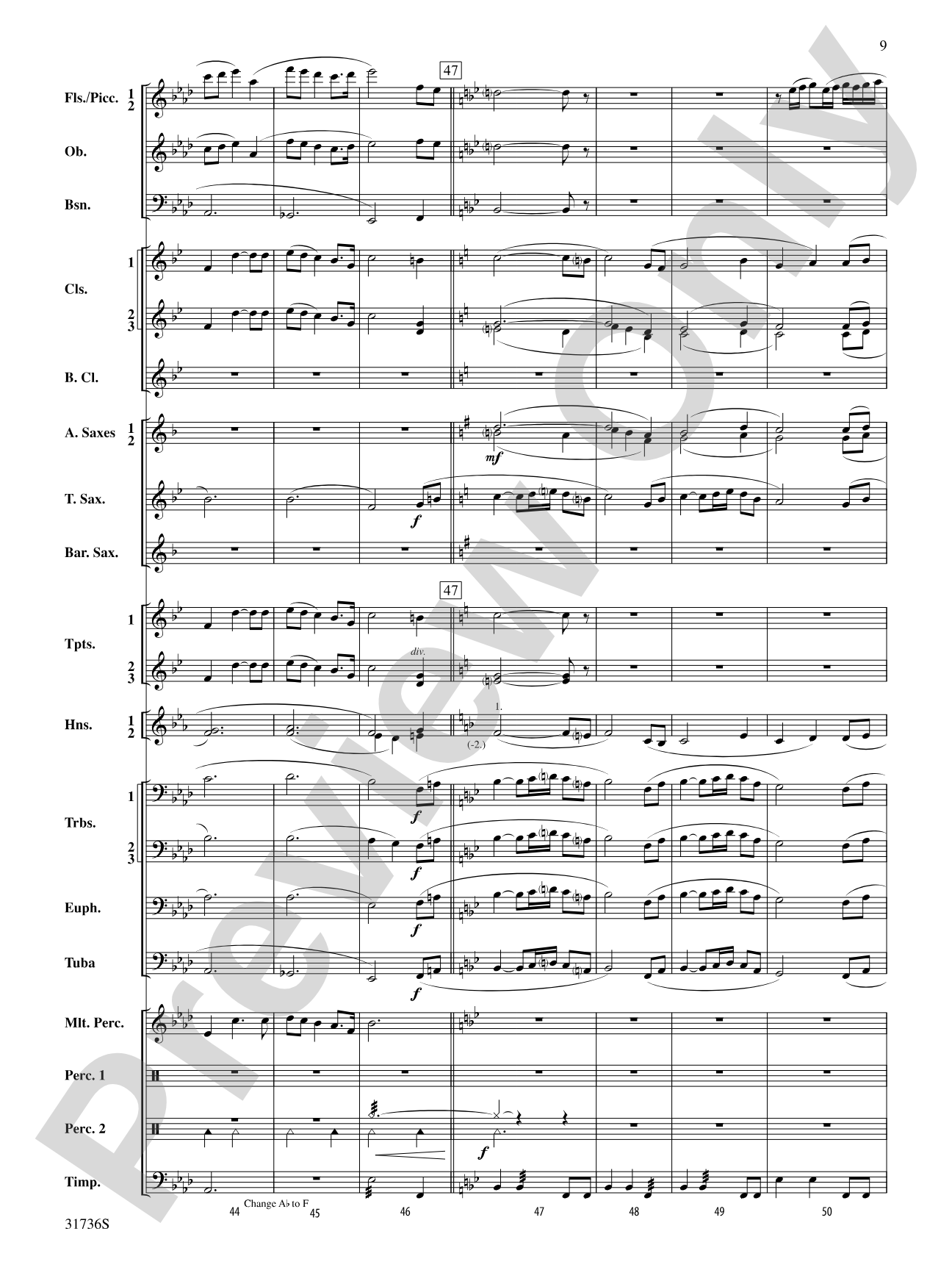 Aquia Hills: Concert Band Conductor Score & Parts