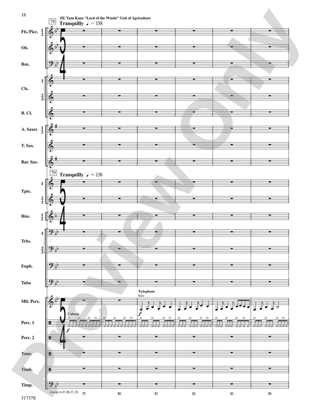 Legends of the Yucatan: Concert Band Conductor Score & Parts
