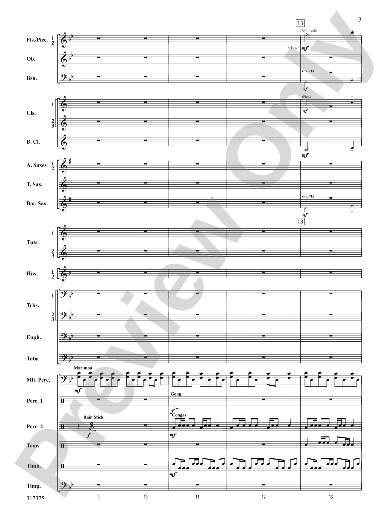 Legends of the Yucatan: Concert Band Conductor Score & Parts