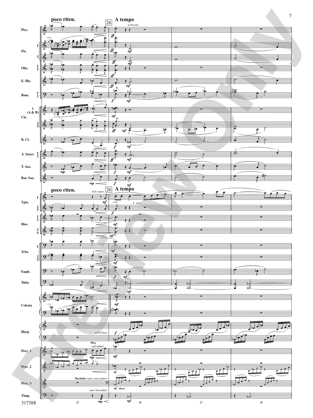Shenandoah: Concert Band Conductor Score & Parts
