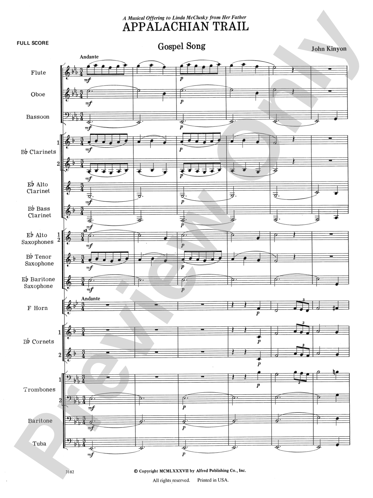 Appalachian Trail: Concert Band Conductor Score & Parts