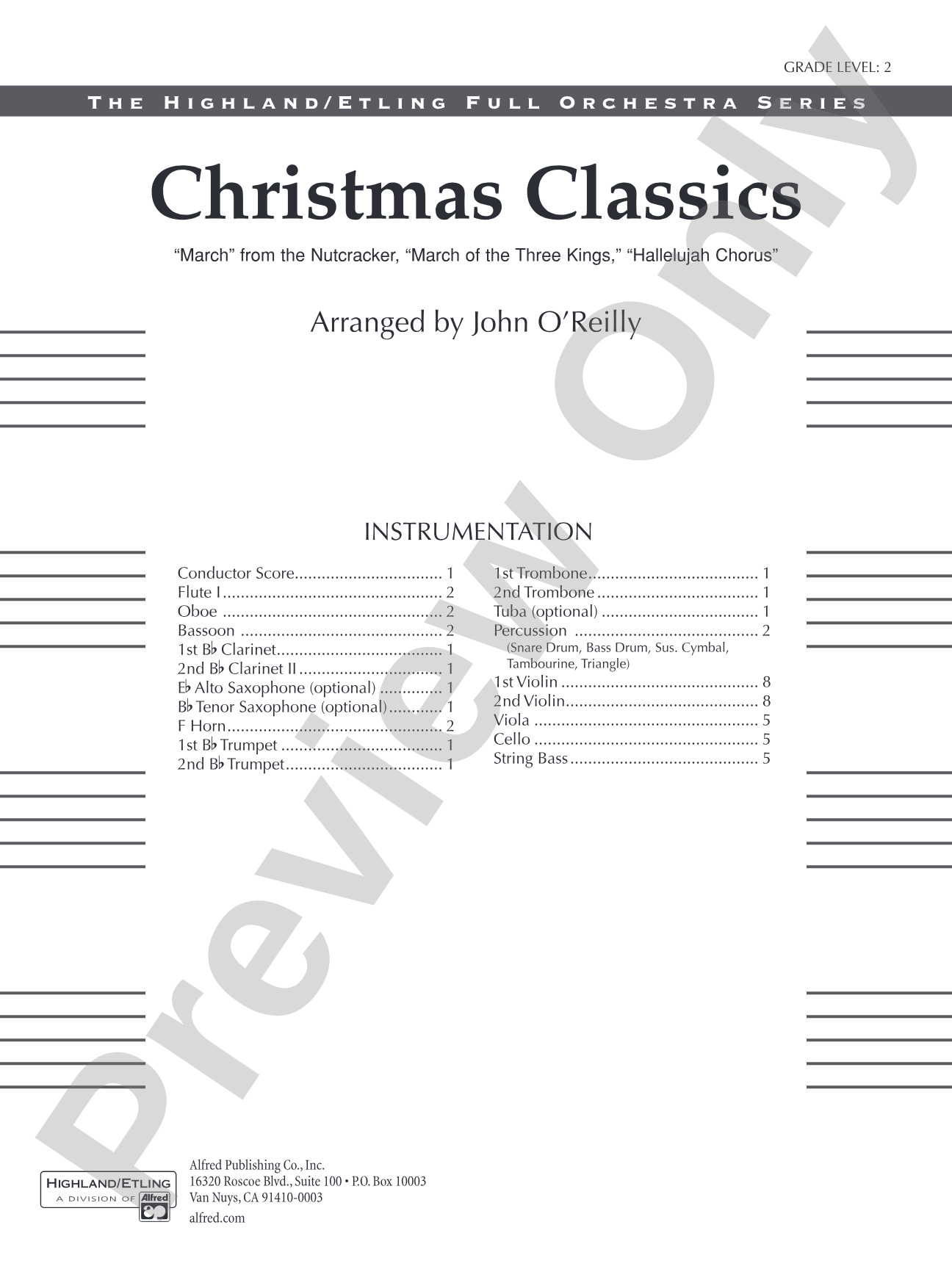 Christmas Classics: Full Orchestra Conductor Score & Parts