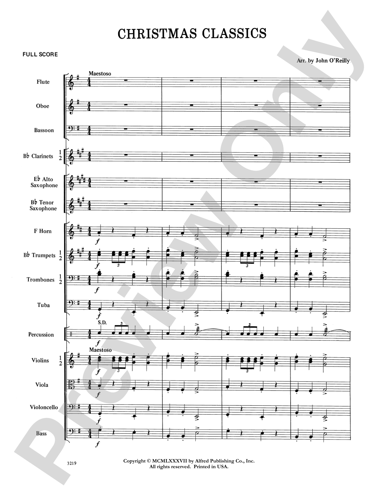 Christmas Classics: Full Orchestra Conductor Score & Parts