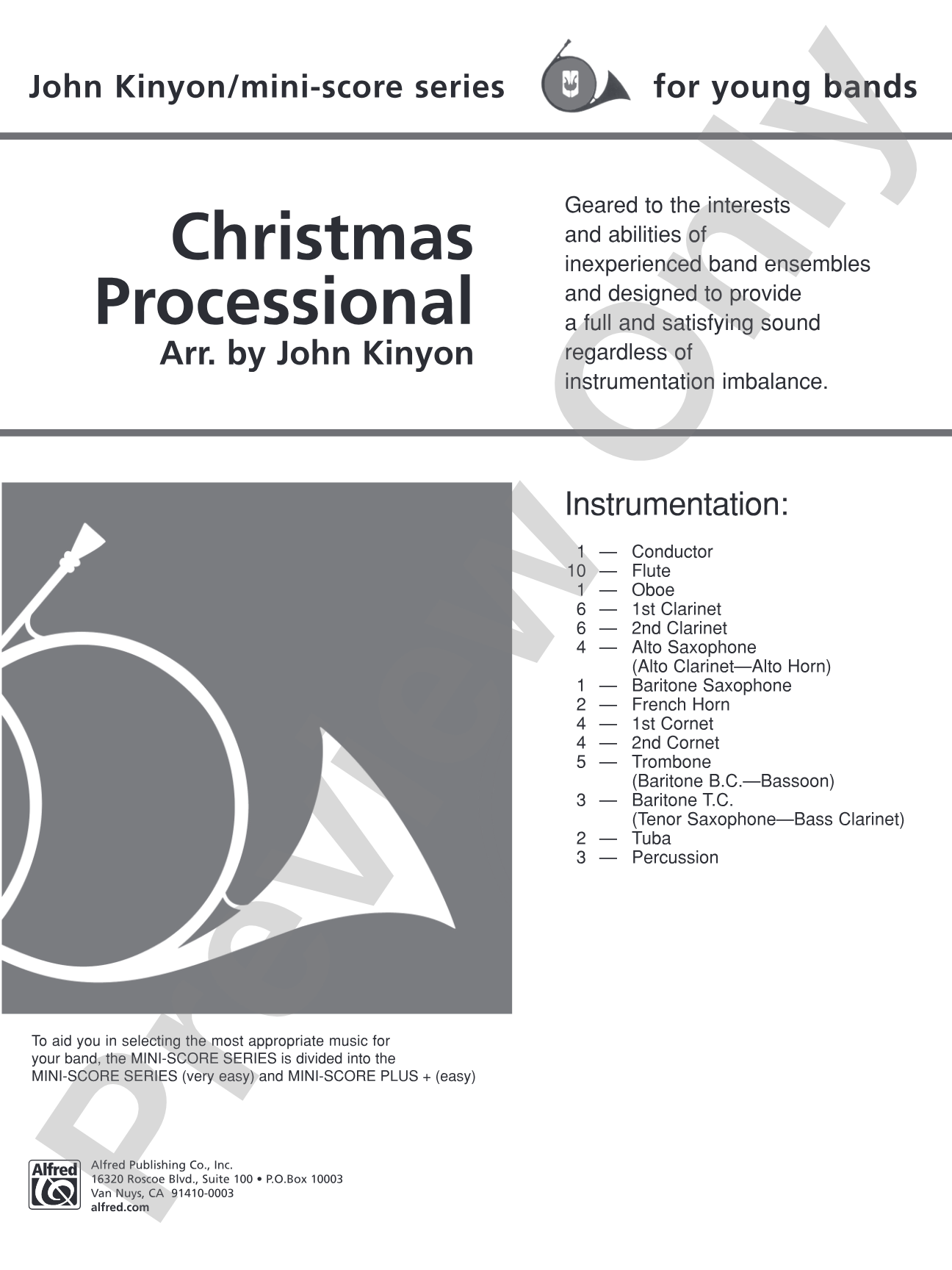 Christmas Processional: Concert Band Conductor Score & Parts