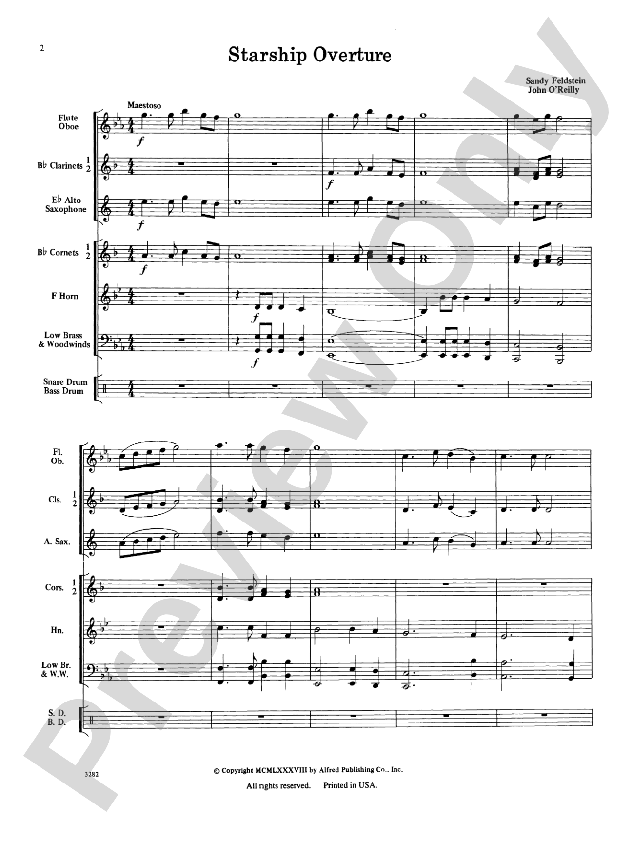 Starship Overture: Concert Band Conductor Score & Parts