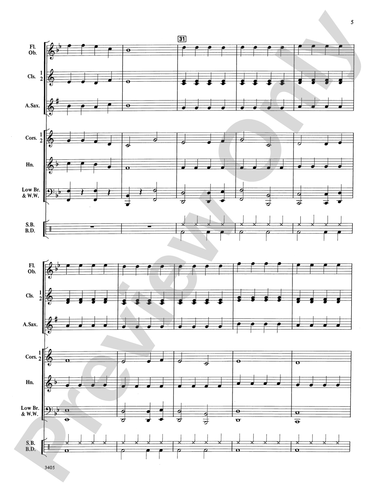 A Christmas Sleigh Ride: Concert Band Conductor Score & Parts