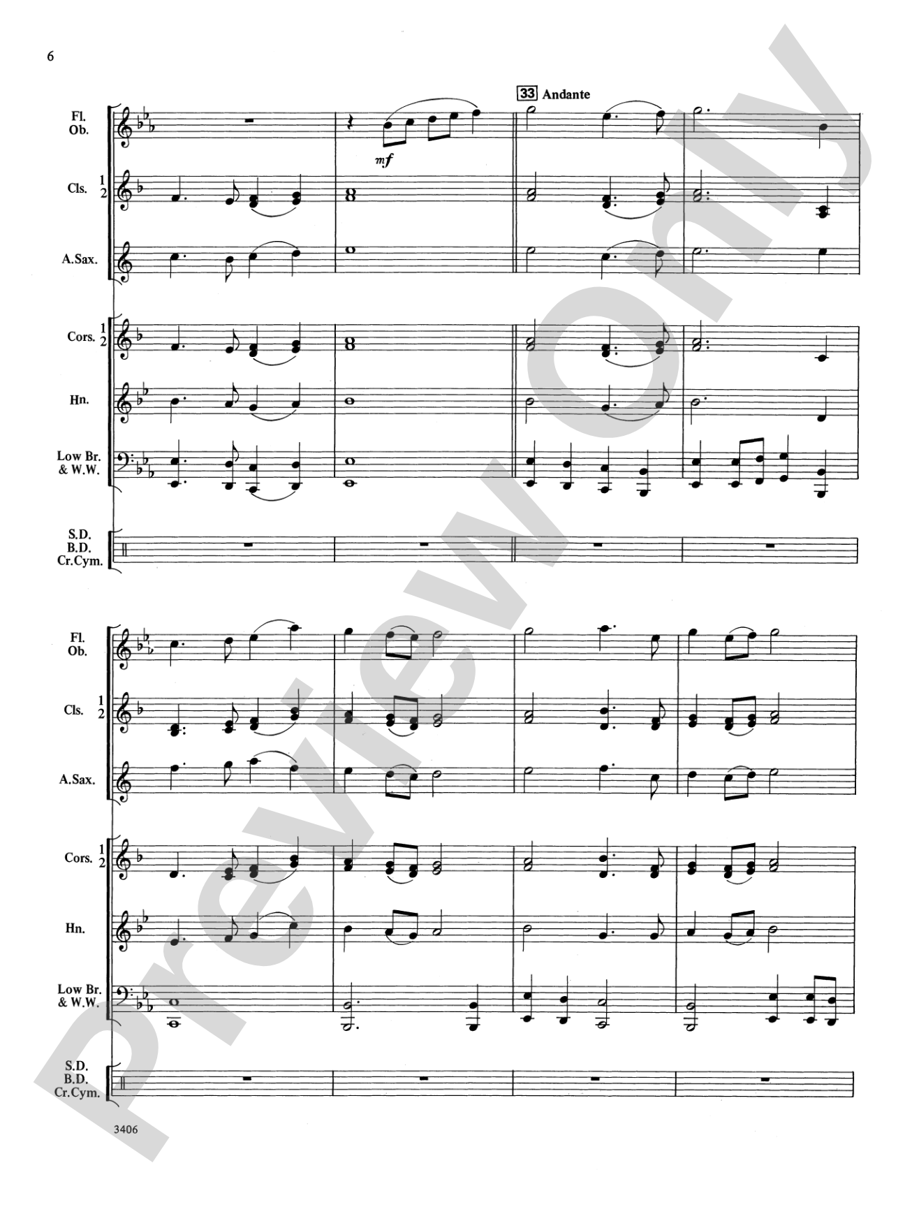 Echo Lake Overture: Concert Band Conductor Score & Parts