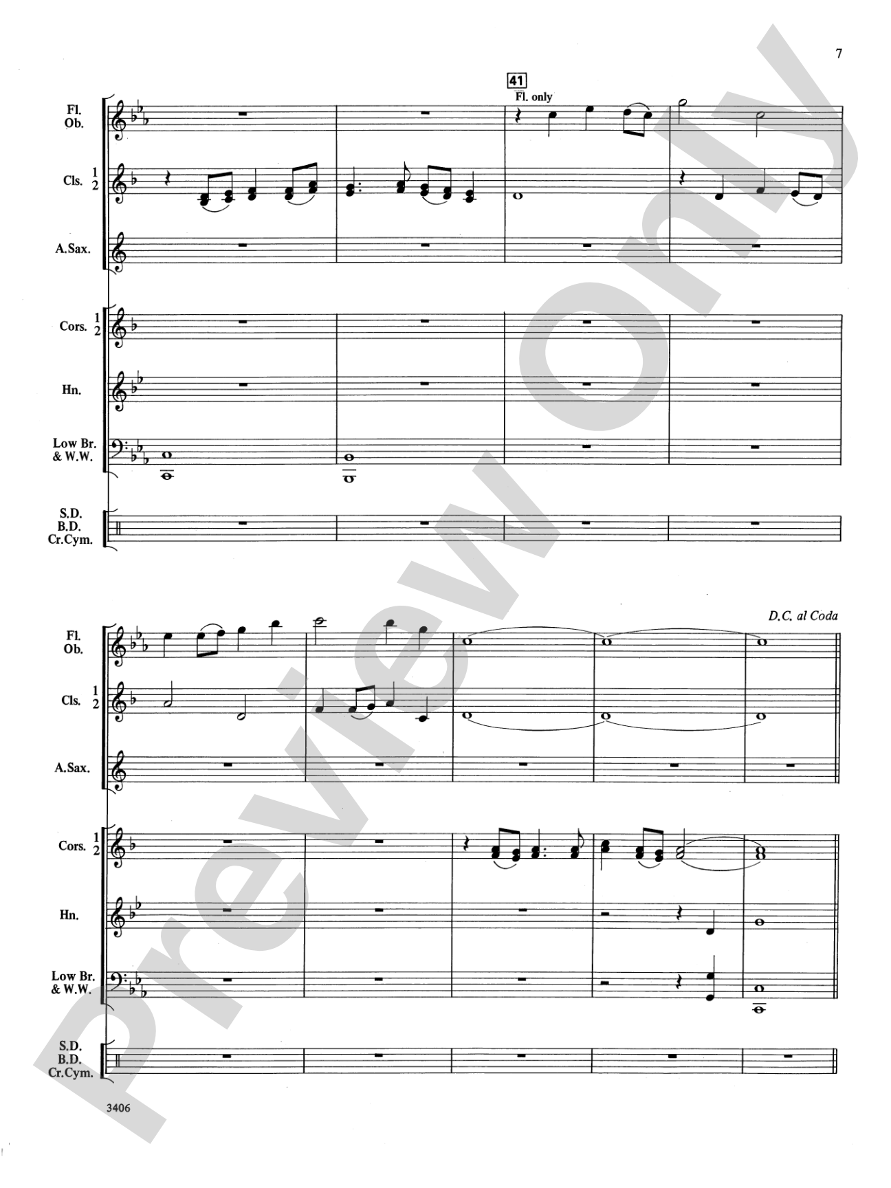 Echo Lake Overture: Concert Band Conductor Score & Parts