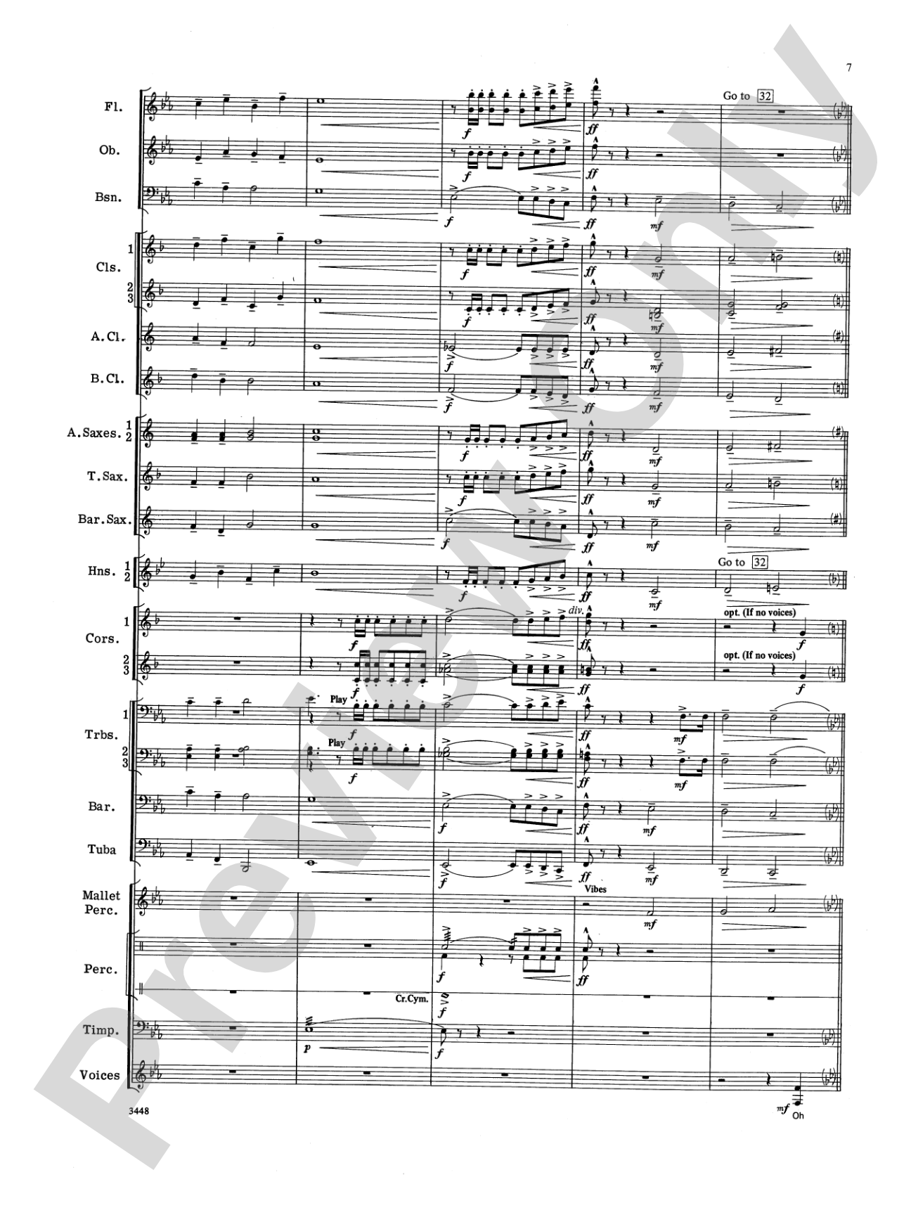 America, the Beautiful (with optional SA/SAB chorus): Concert Band Conductor Score & Parts