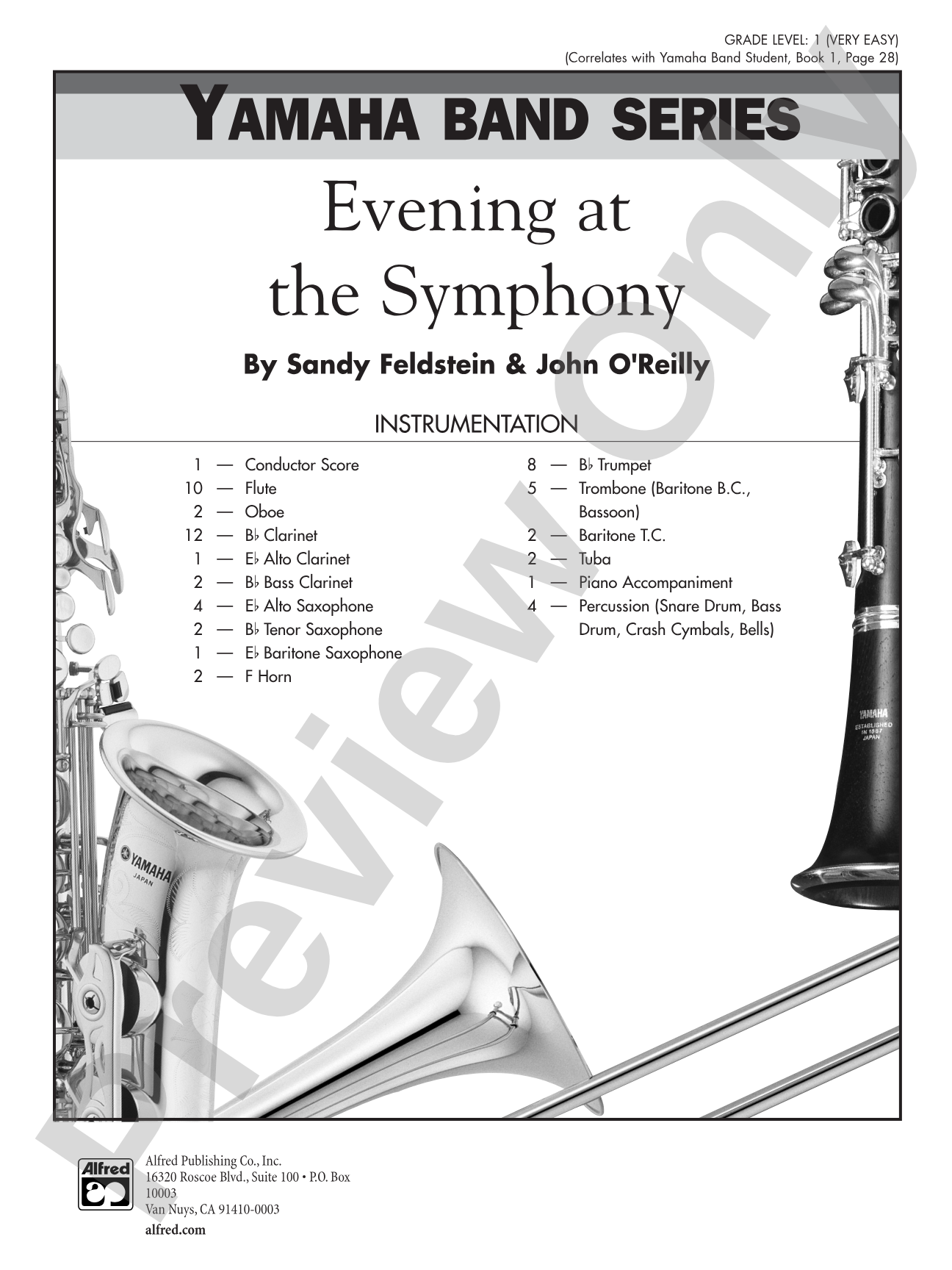 Evening at the Symphony: Concert Band Conductor Score & Parts