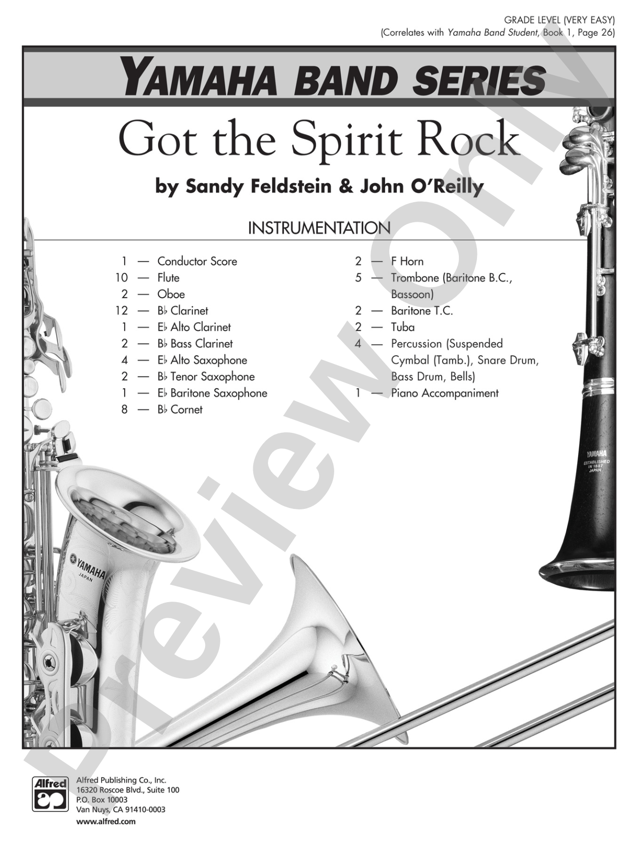 Got the Spirit Rock: Concert Band Conductor Score & Parts
