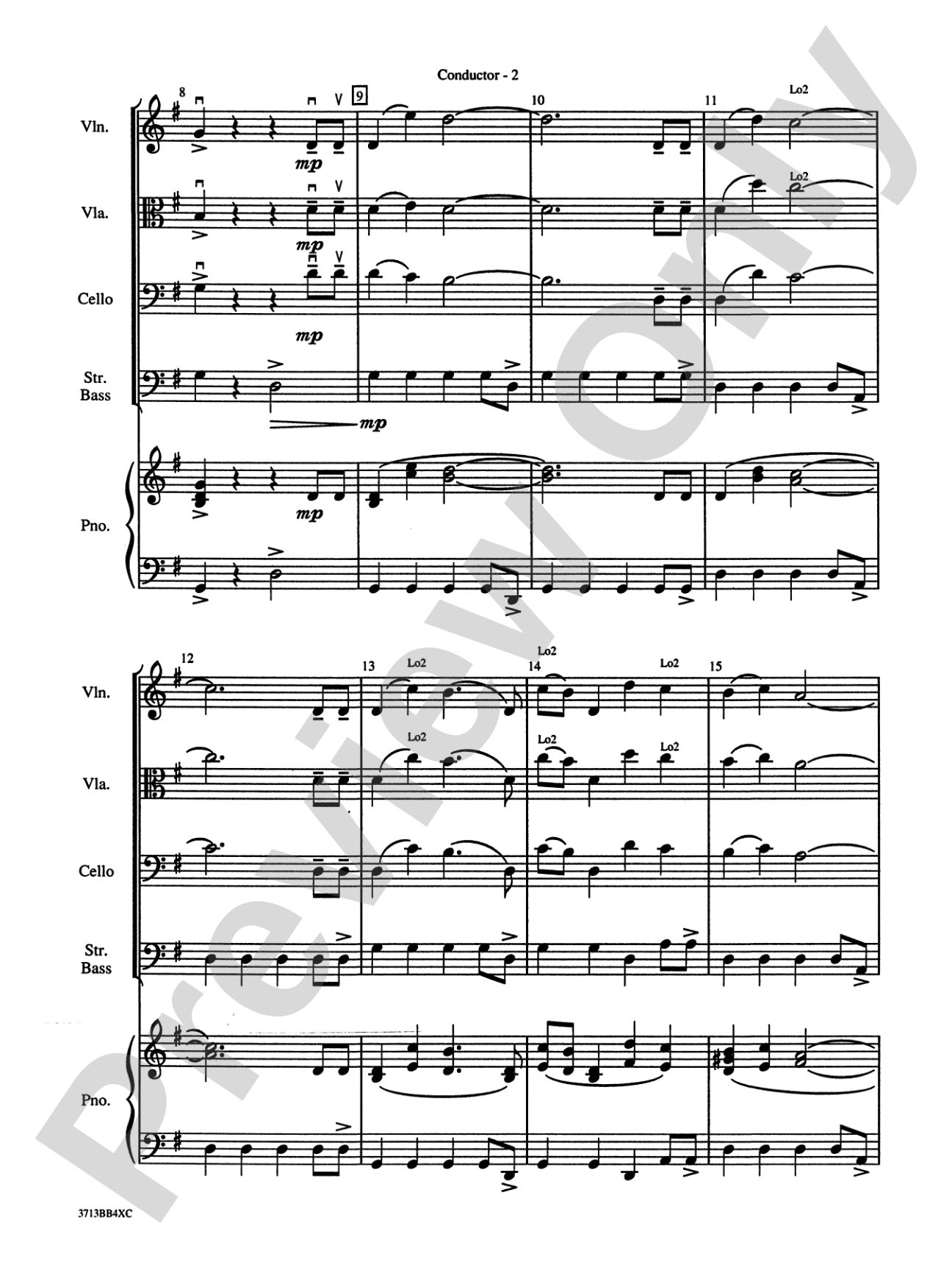 Blue Tango: String Orchestra Conductor Score & Parts