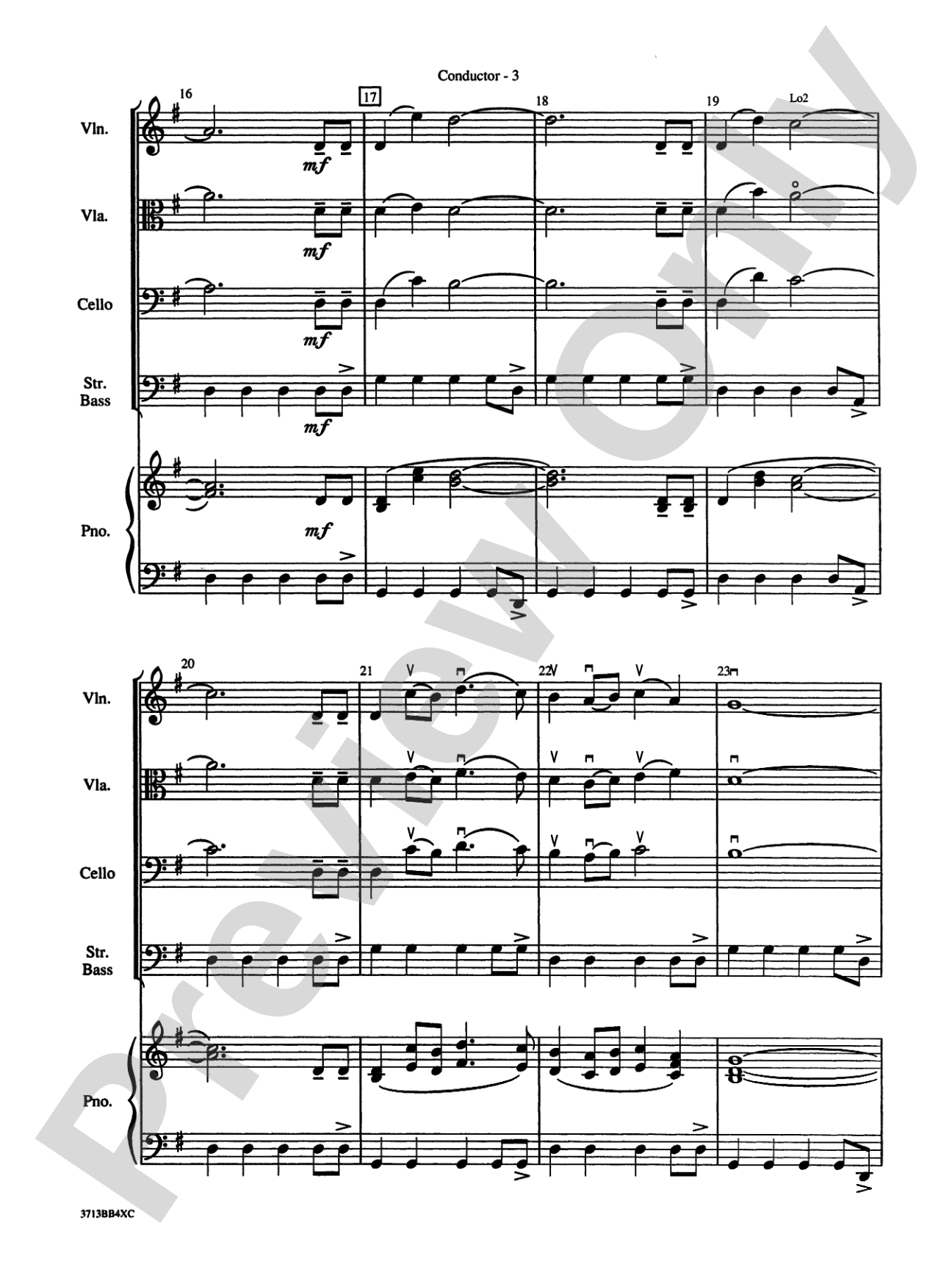 Blue Tango: String Orchestra Conductor Score & Parts