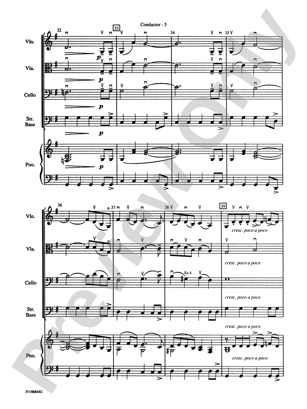 Blue Tango: String Orchestra Conductor Score & Parts