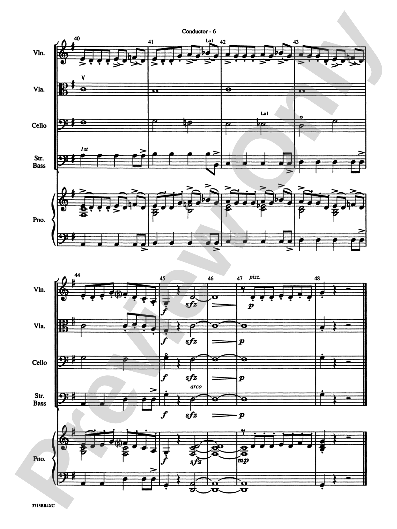 Blue Tango: String Orchestra Conductor Score & Parts